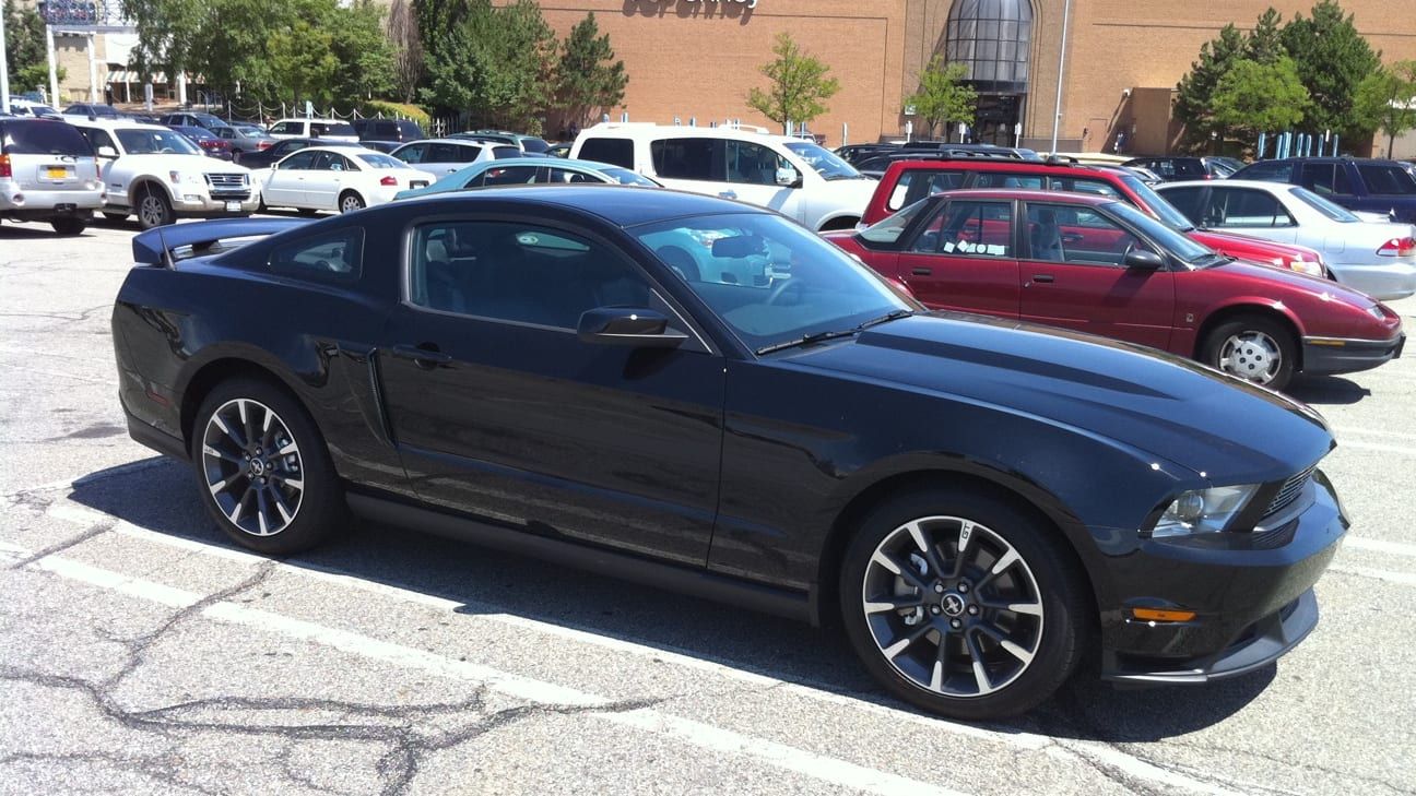 2011 Ford Mustang (S197) — black GT-CS, side profile