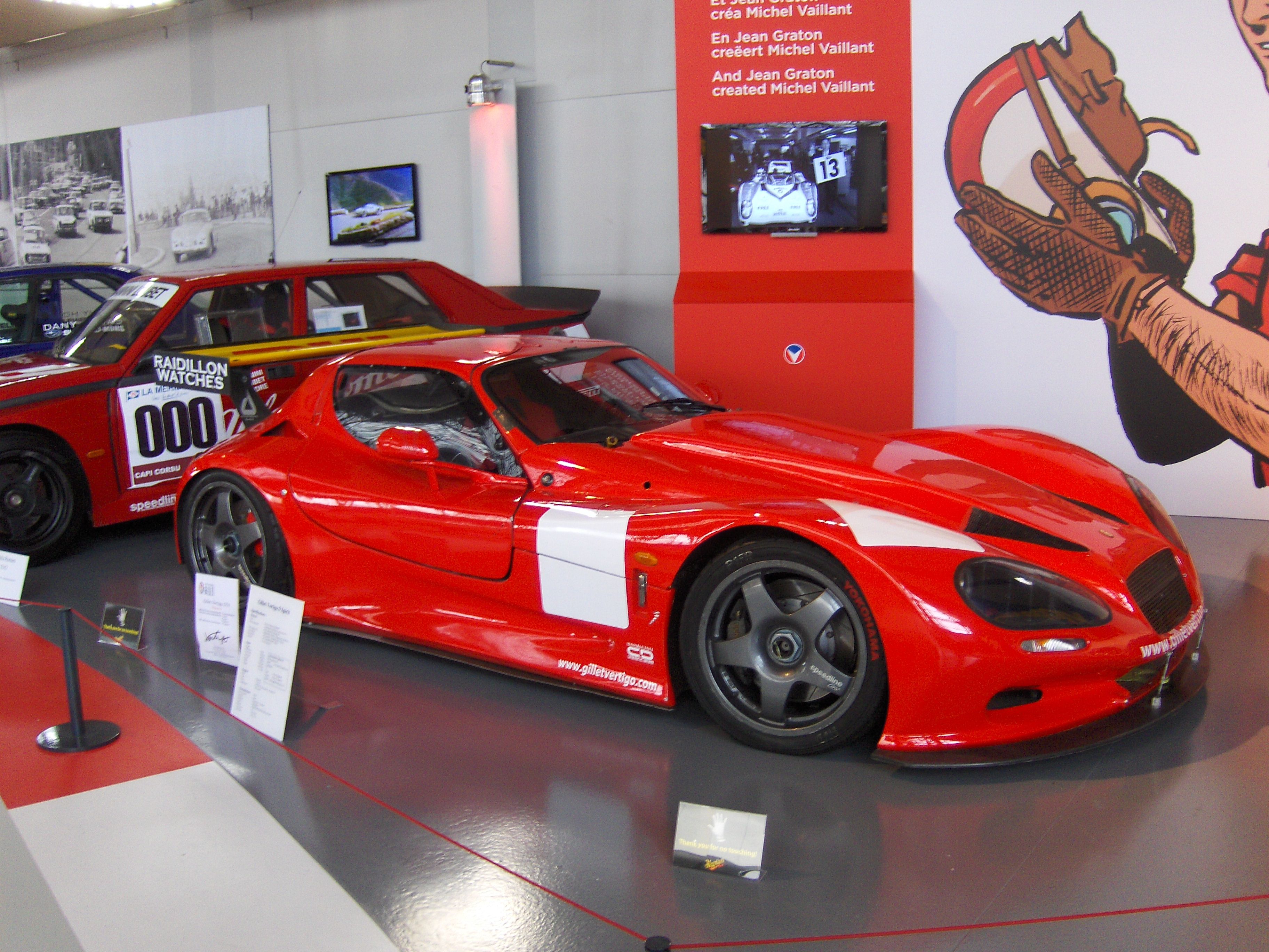 Gillet Vertigo Streiff on display at Autoworld Brussels, front three-quarter view