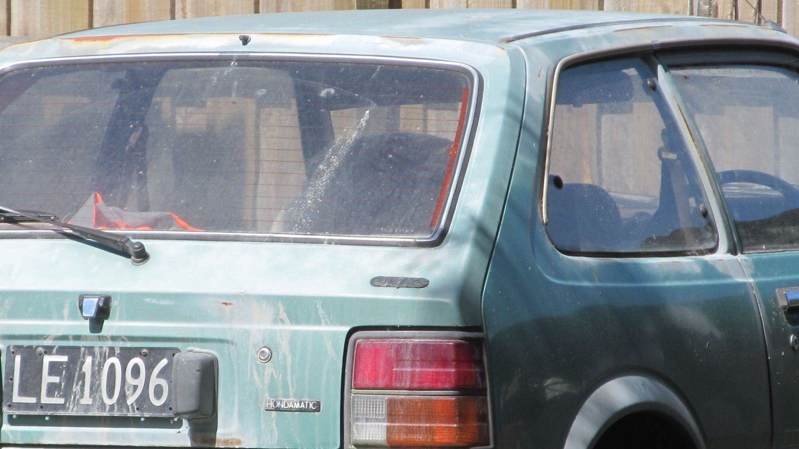 1983 Honda Civic — silver hatchback, front three-quarter view