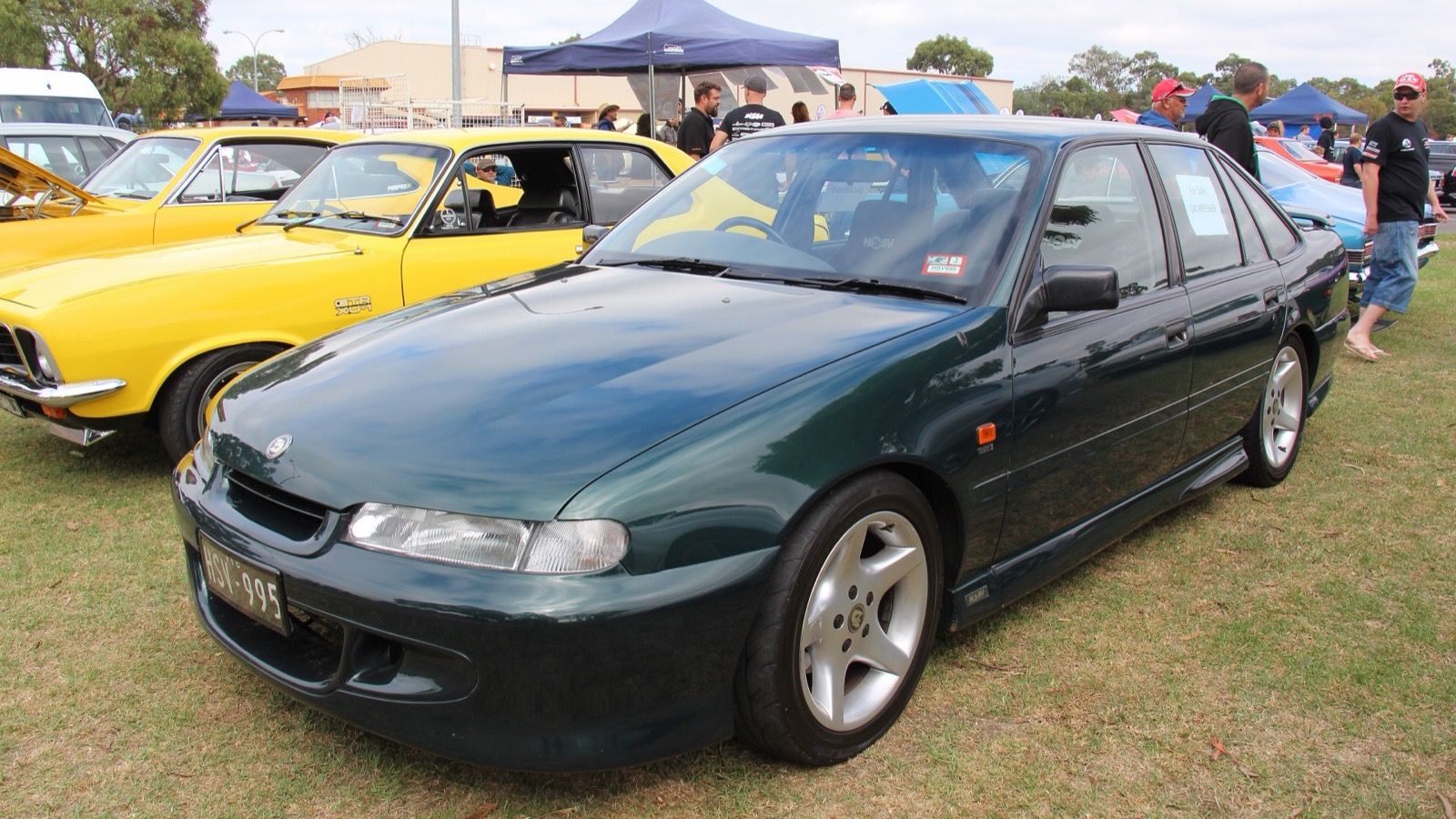 Dark green HSV VR ClubSport sedan, front three-quarter view