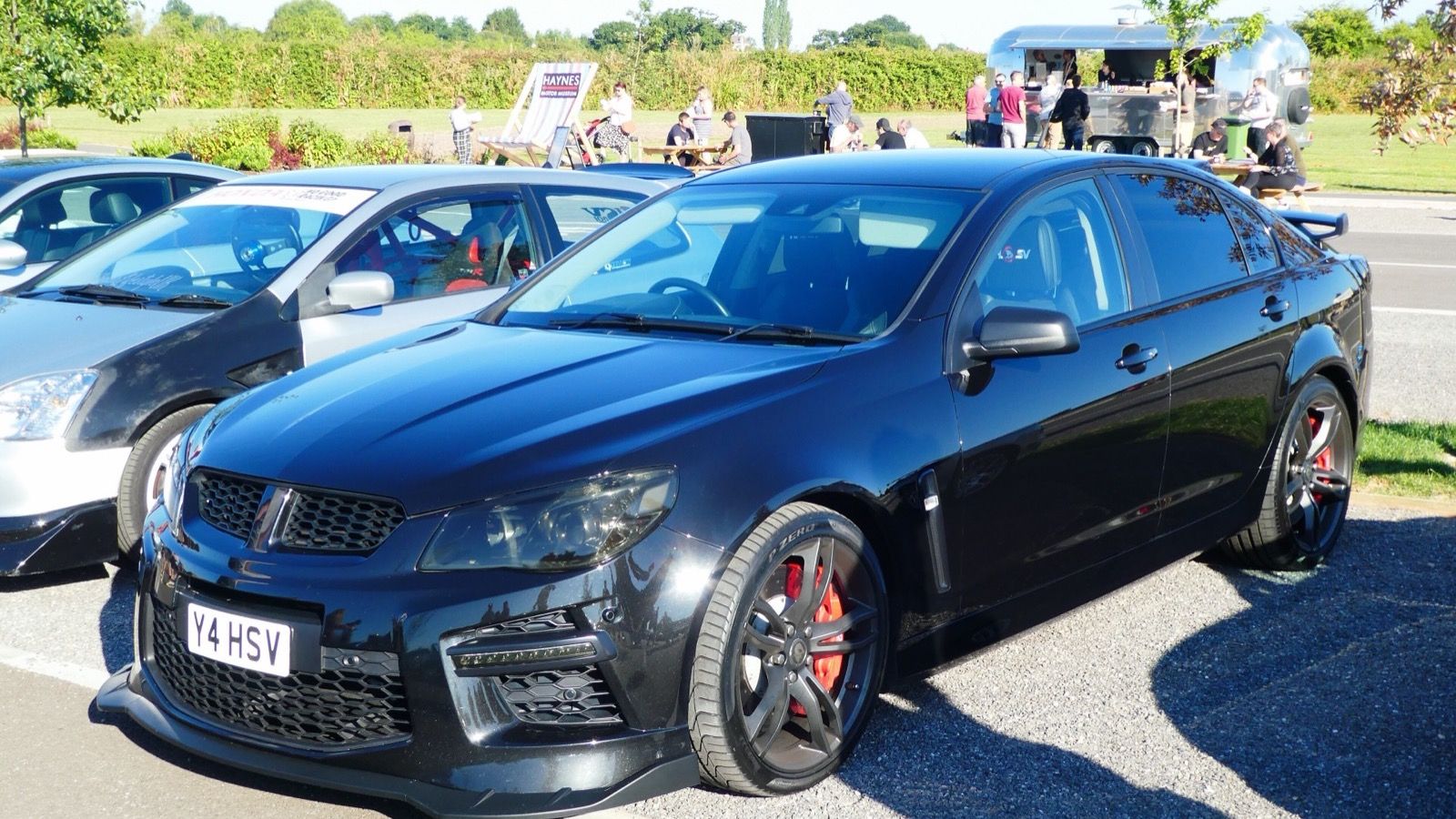 Black 2015 HSV ClubSport R8 LSA sedan, front three-quarter view