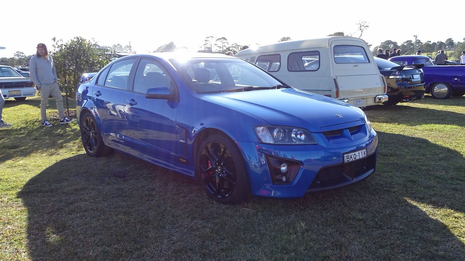 Blue HSV E-Series ClubSport R8 sedan, front three-quarter view