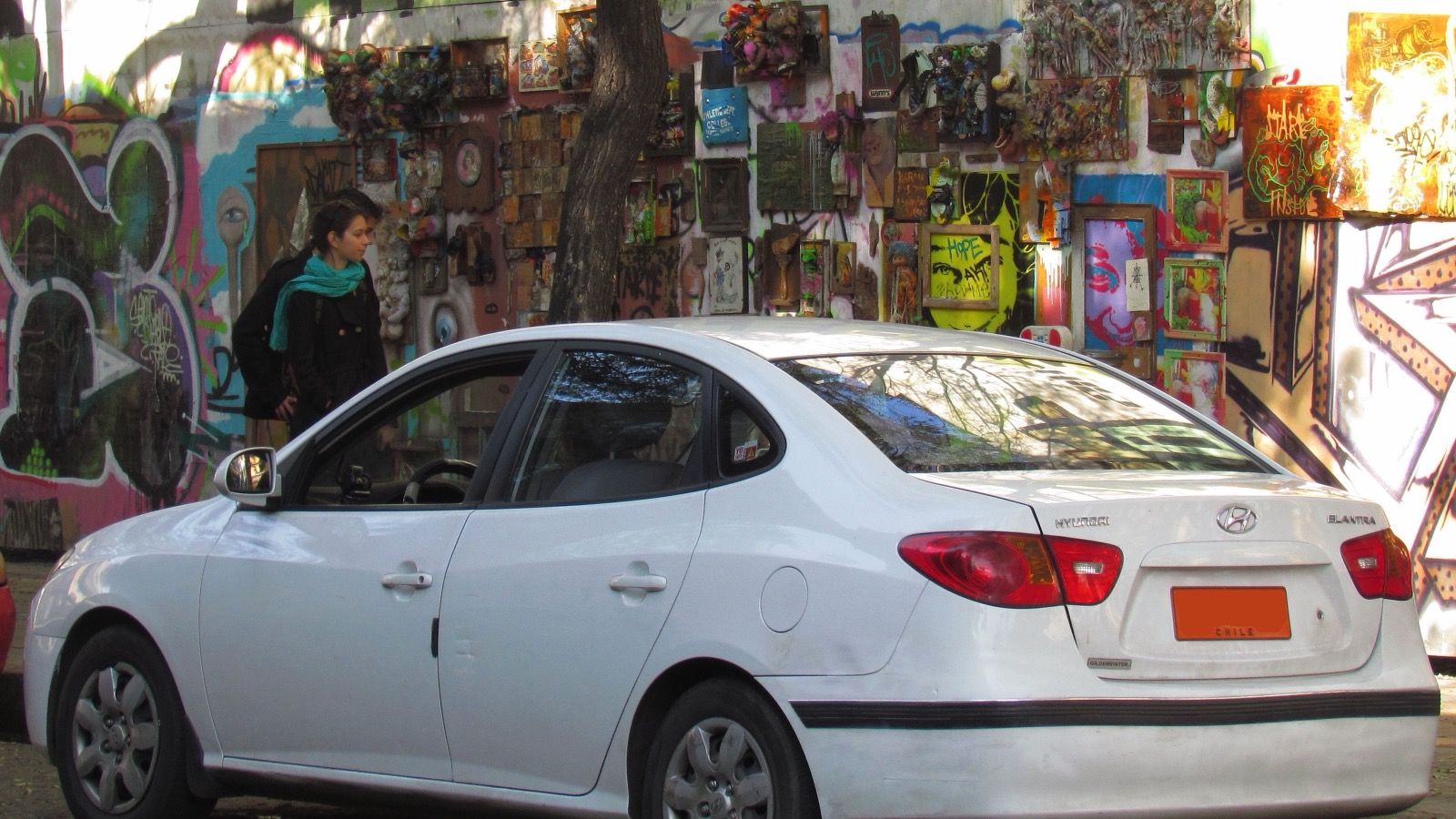 2008 Hyundai Elantra — white 1.6 GLS sedan, rear three-quarter view