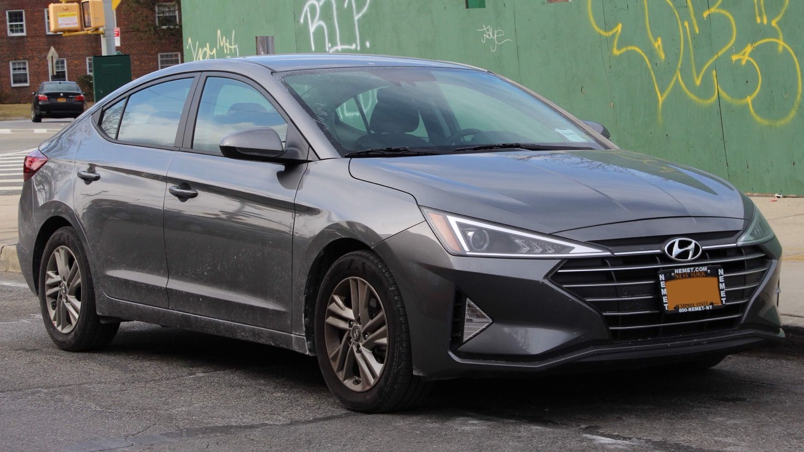 2019 Hyundai Elantra — facelift sedan, front three-quarter view