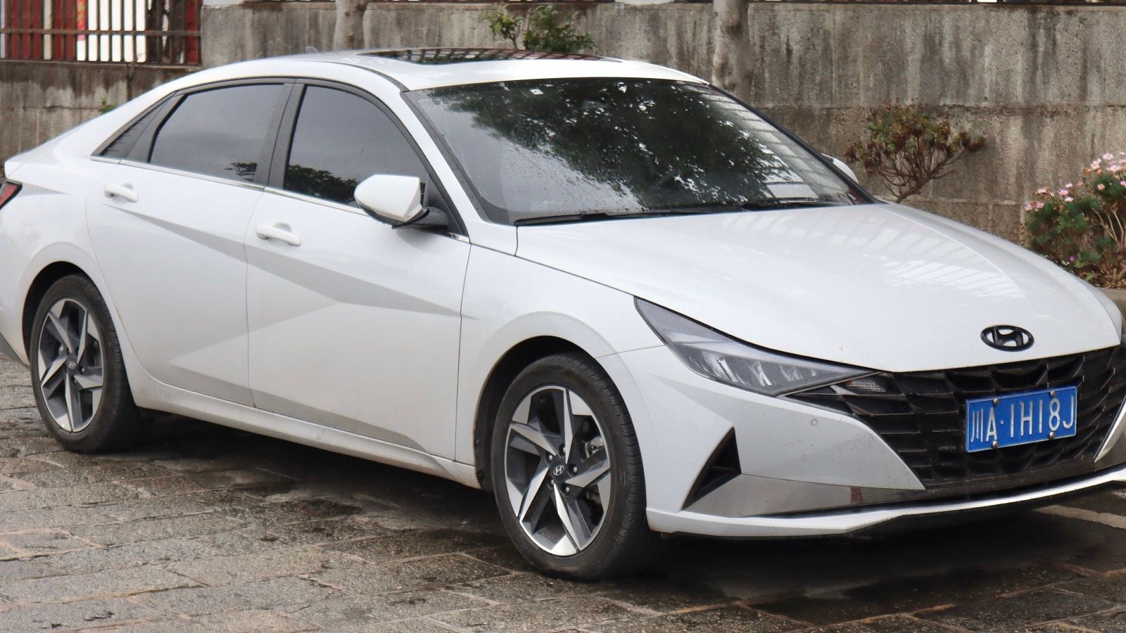 2020 Hyundai Elantra — sedan, front three-quarter view