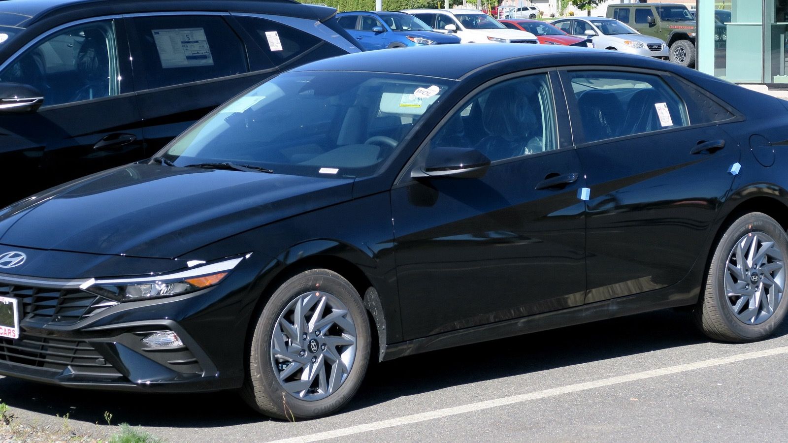 2025 Hyundai Elantra — Preferred in Abyss Black, front three-quarter view