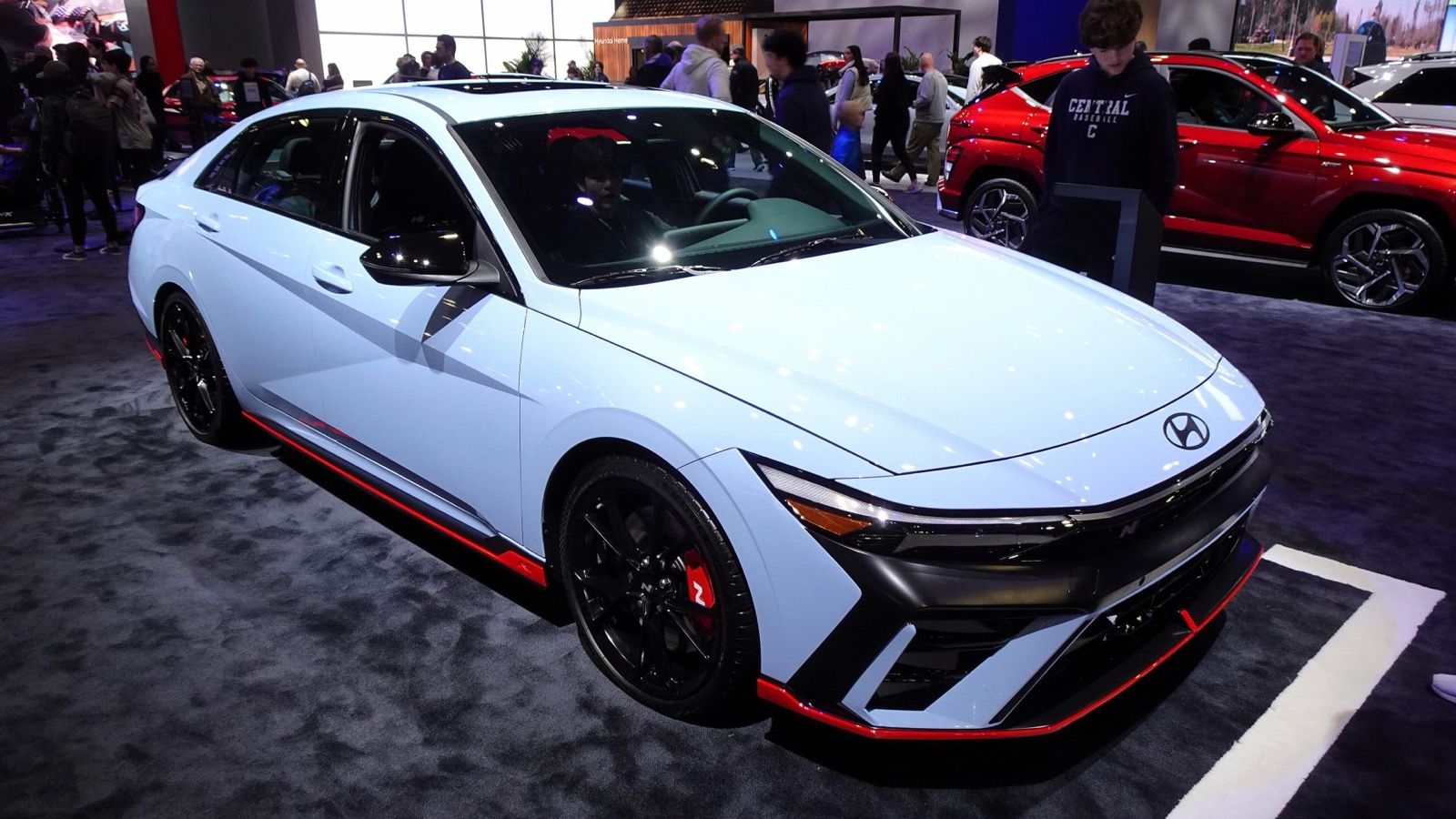 Seventh-generation Hyundai Elantra (CN7) — performance Elantra N, front three-quarter view