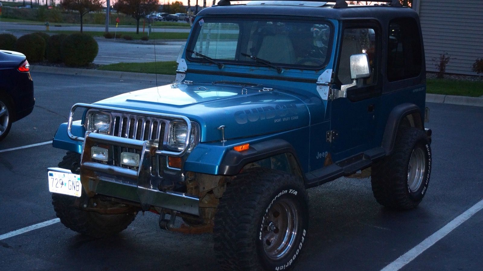 1992 Jeep Wrangler YJ, front three-quarter view