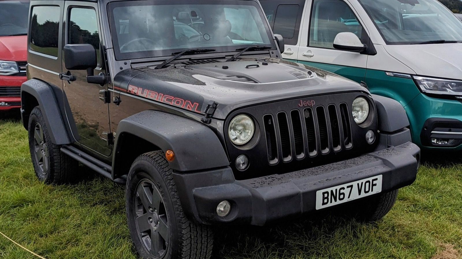 2017 Jeep Wrangler JK Rubicon, front three-quarter view