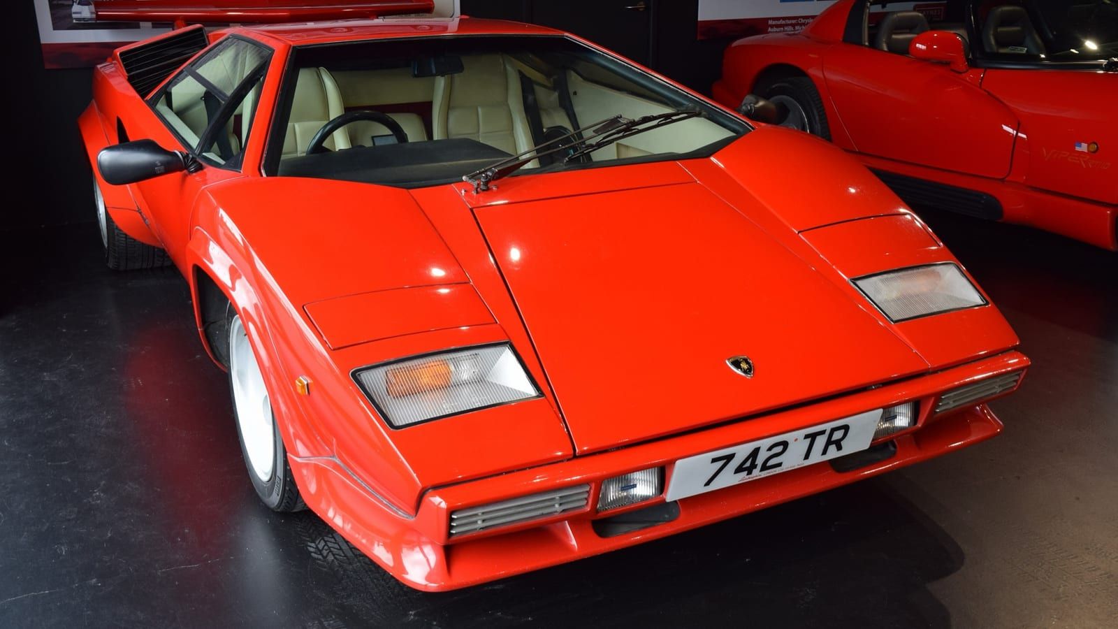 Red 1981 Lamborghini Countach LP400 S, front three-quarter view