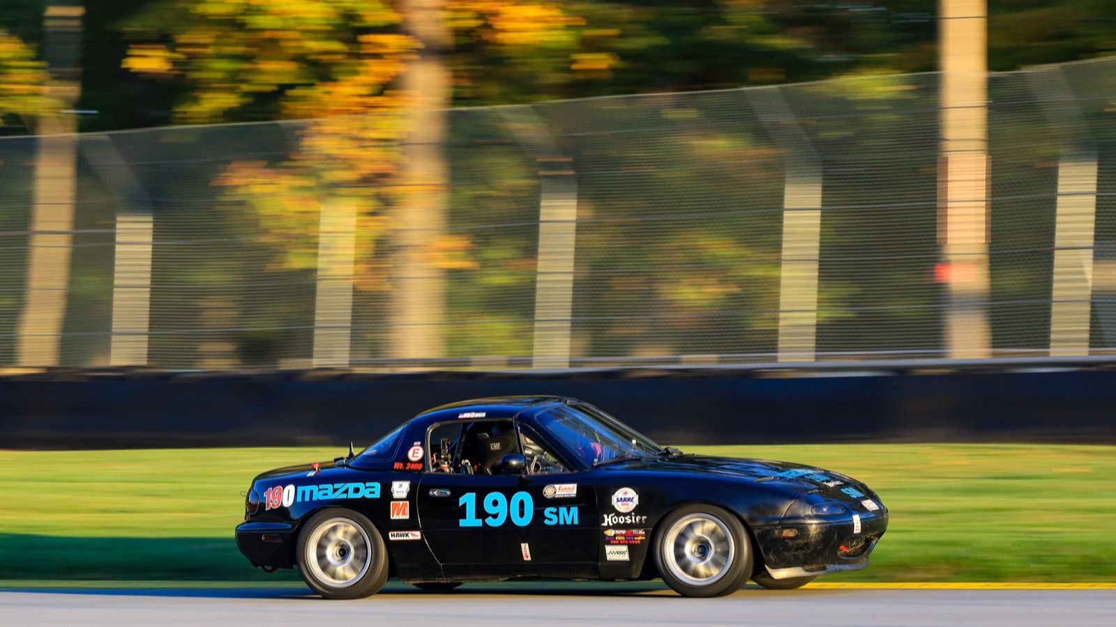 1997 Mazda MX-5 Miata, NA first generation — 1.8 race-prepared roadster, side view