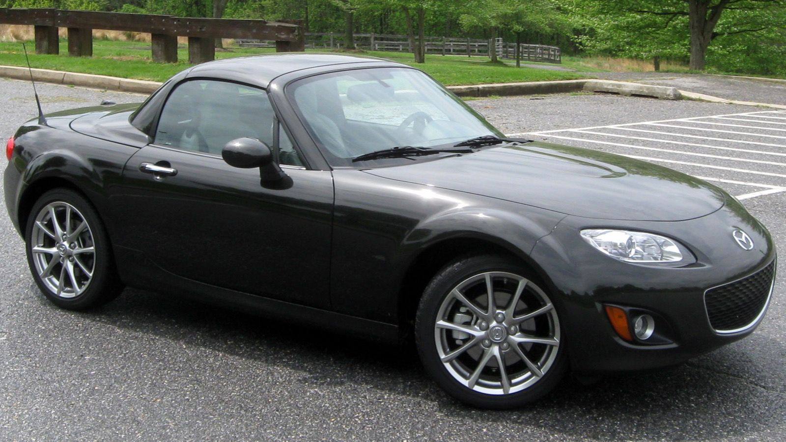 2011 Mazda MX-5 Miata, NC third generation — red Power Retractable Hard Top coupe, front three-quarter view