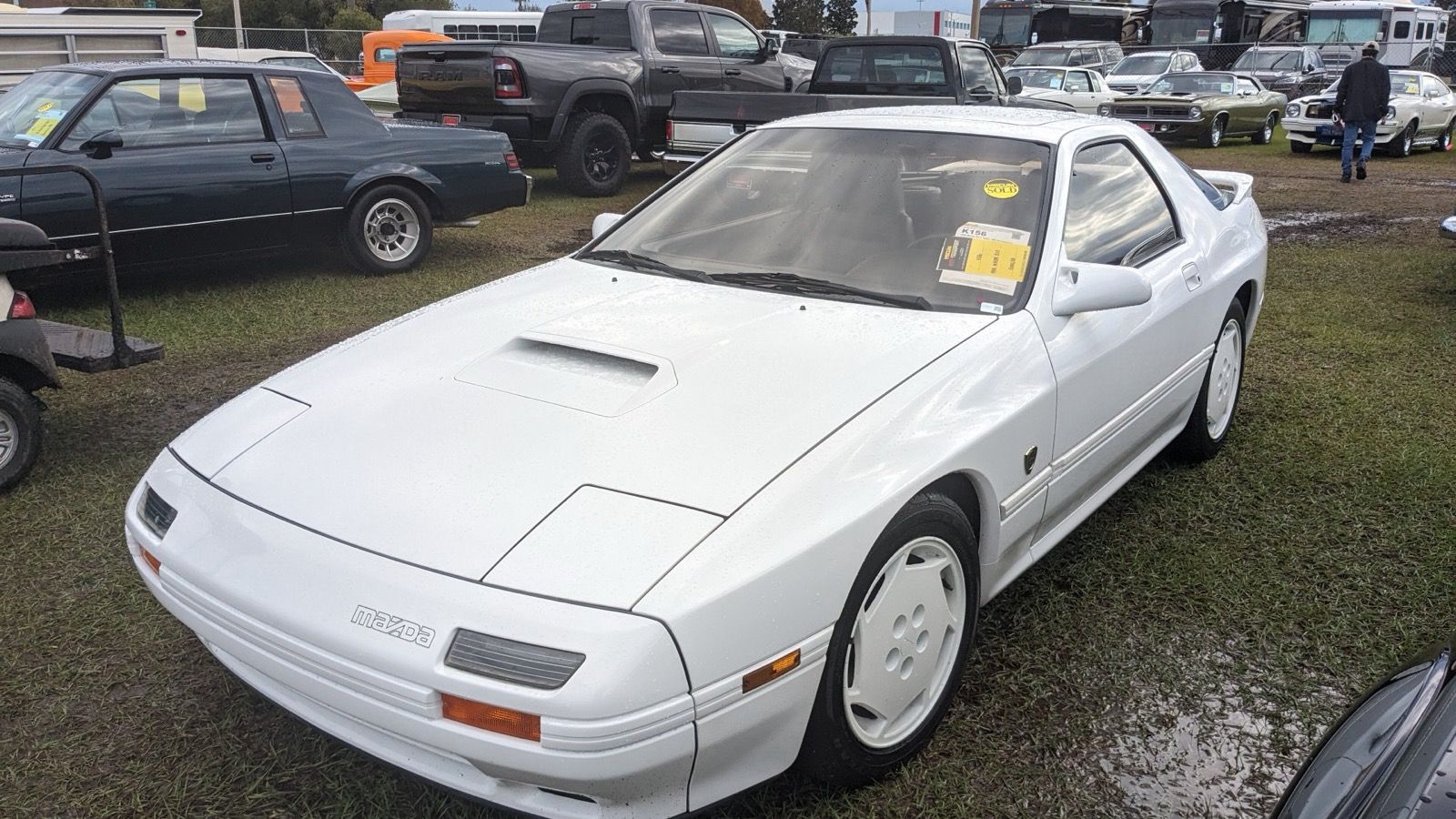White 1988 Mazda RX-7 Turbo 10th Anniversary, front three-quarter view