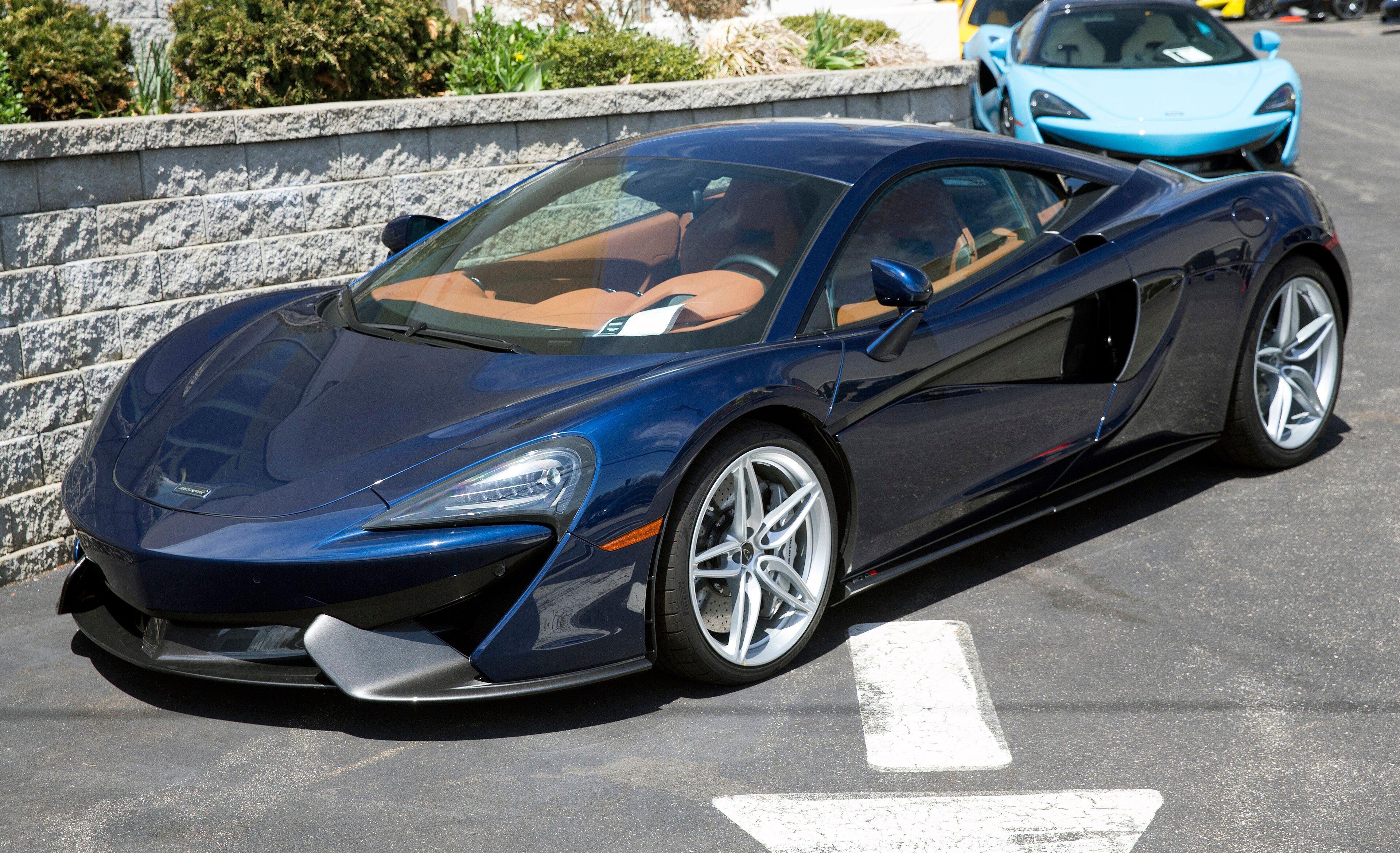 2017 McLaren 570S in blue, front left