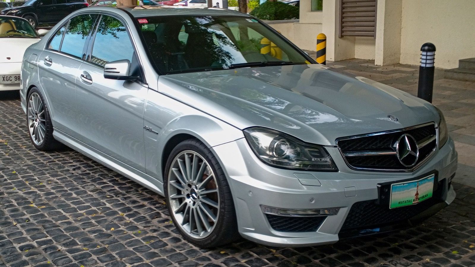 2012 Mercedes-Benz W204 C 63 AMG, front right, front three-quarter view