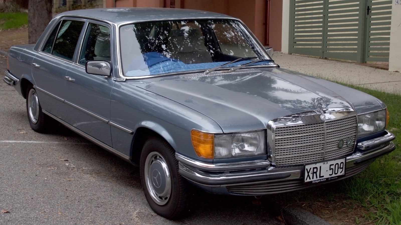 1973 Mercedes-Benz S-Class (W116) — sedan, front three-quarter view