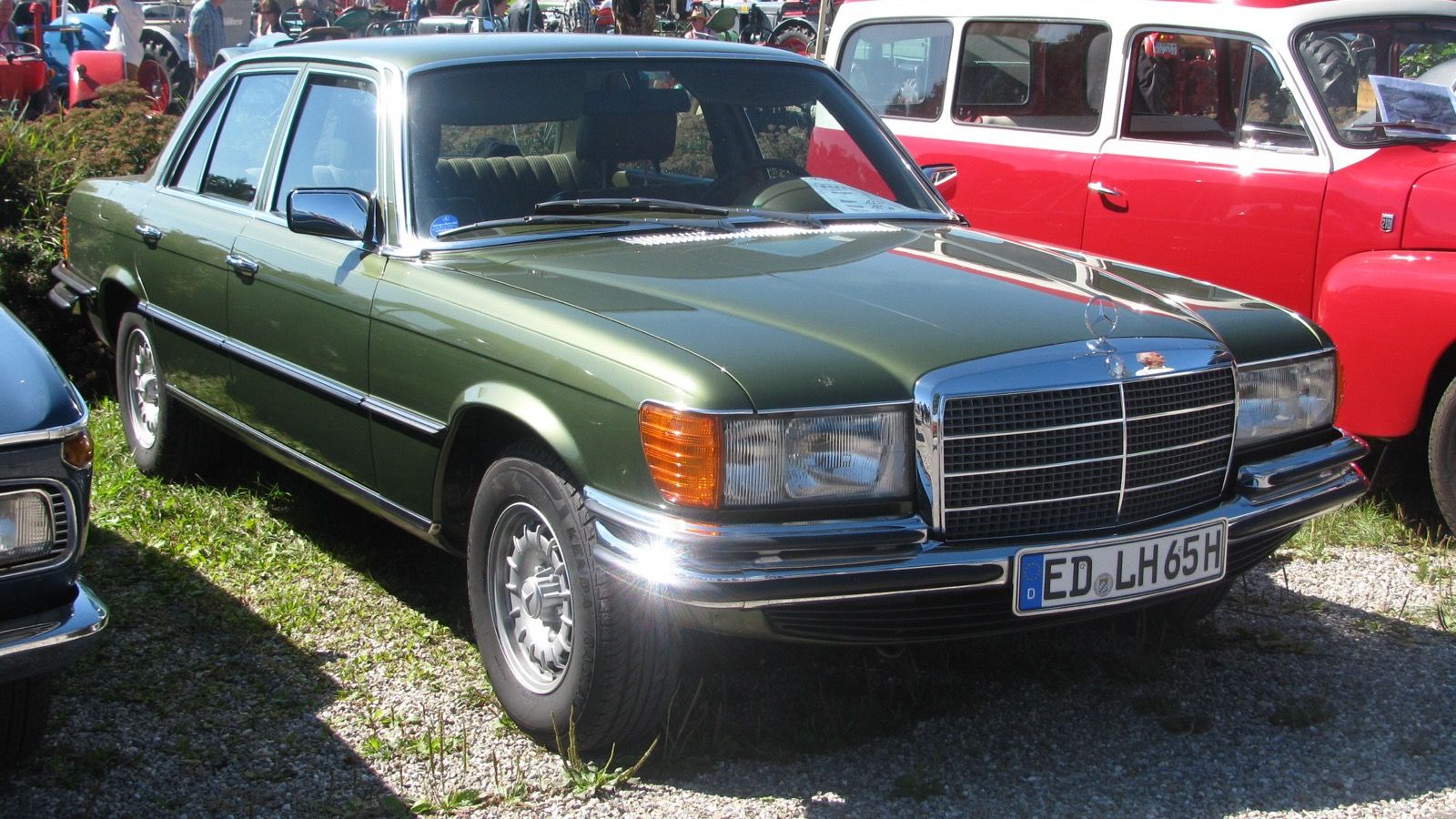 1978 Mercedes-Benz S-Class (W116) — sedan, front three-quarter view