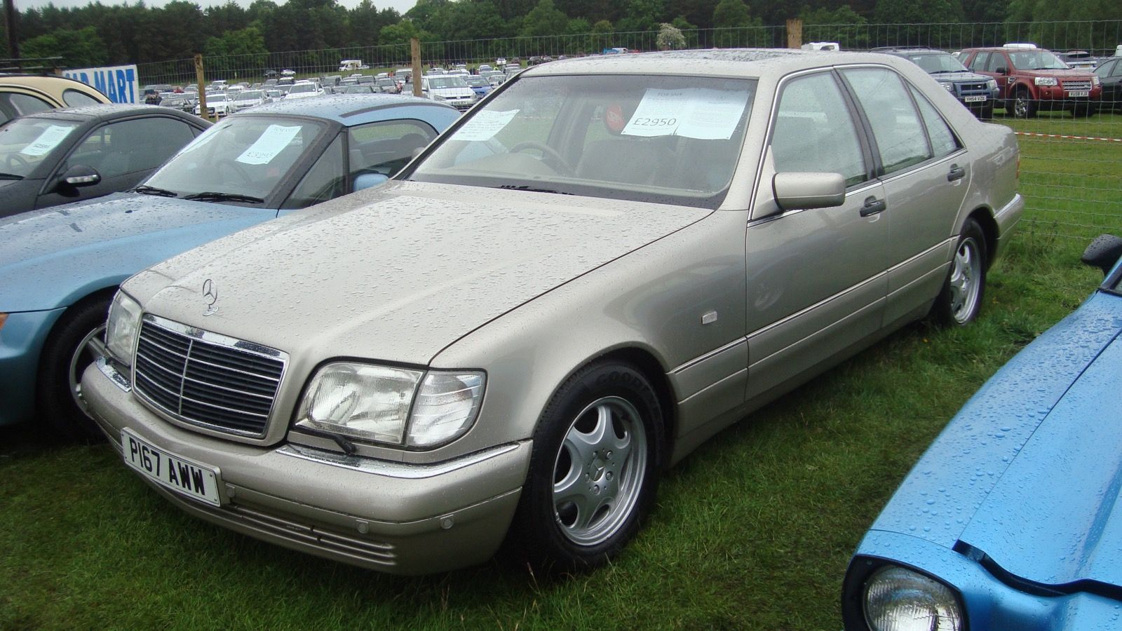 1997 Mercedes-Benz S-Class (W140) — sedan, front three-quarter view