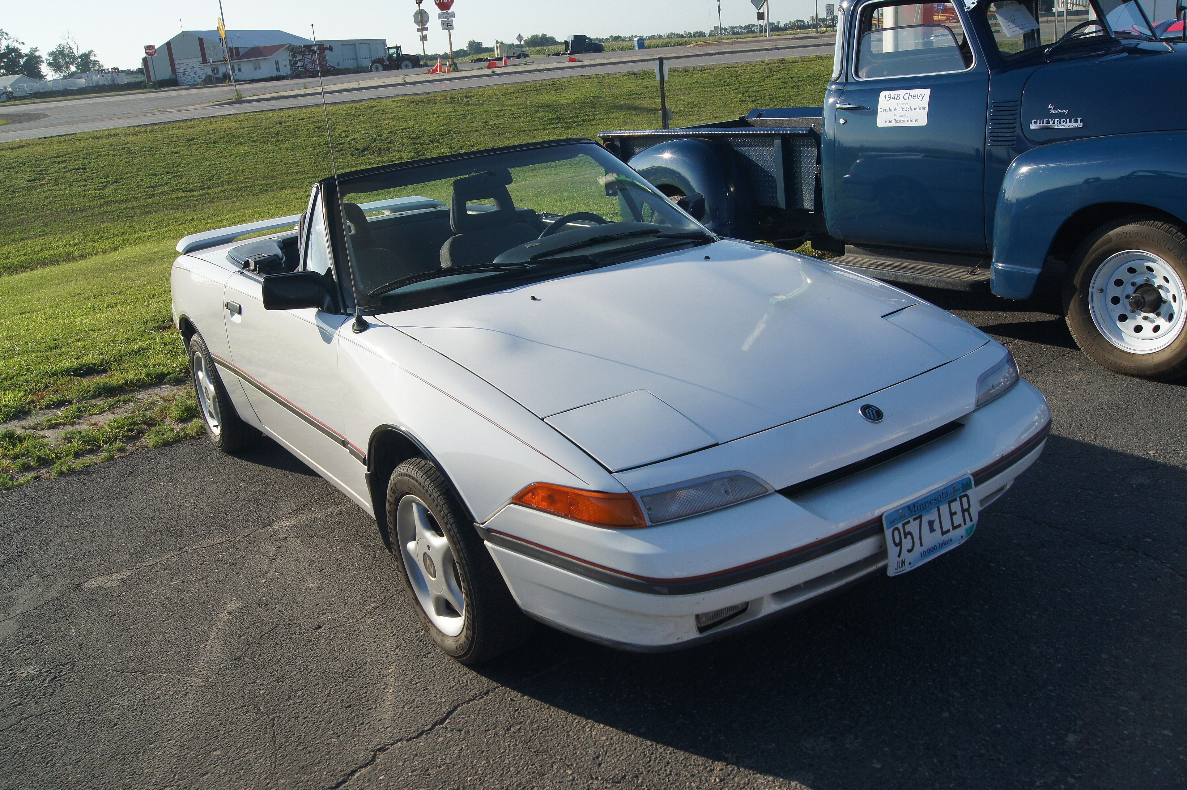 1991 Mercury Capri XR2 convertible, Australian-built roadster, front three-quarter view