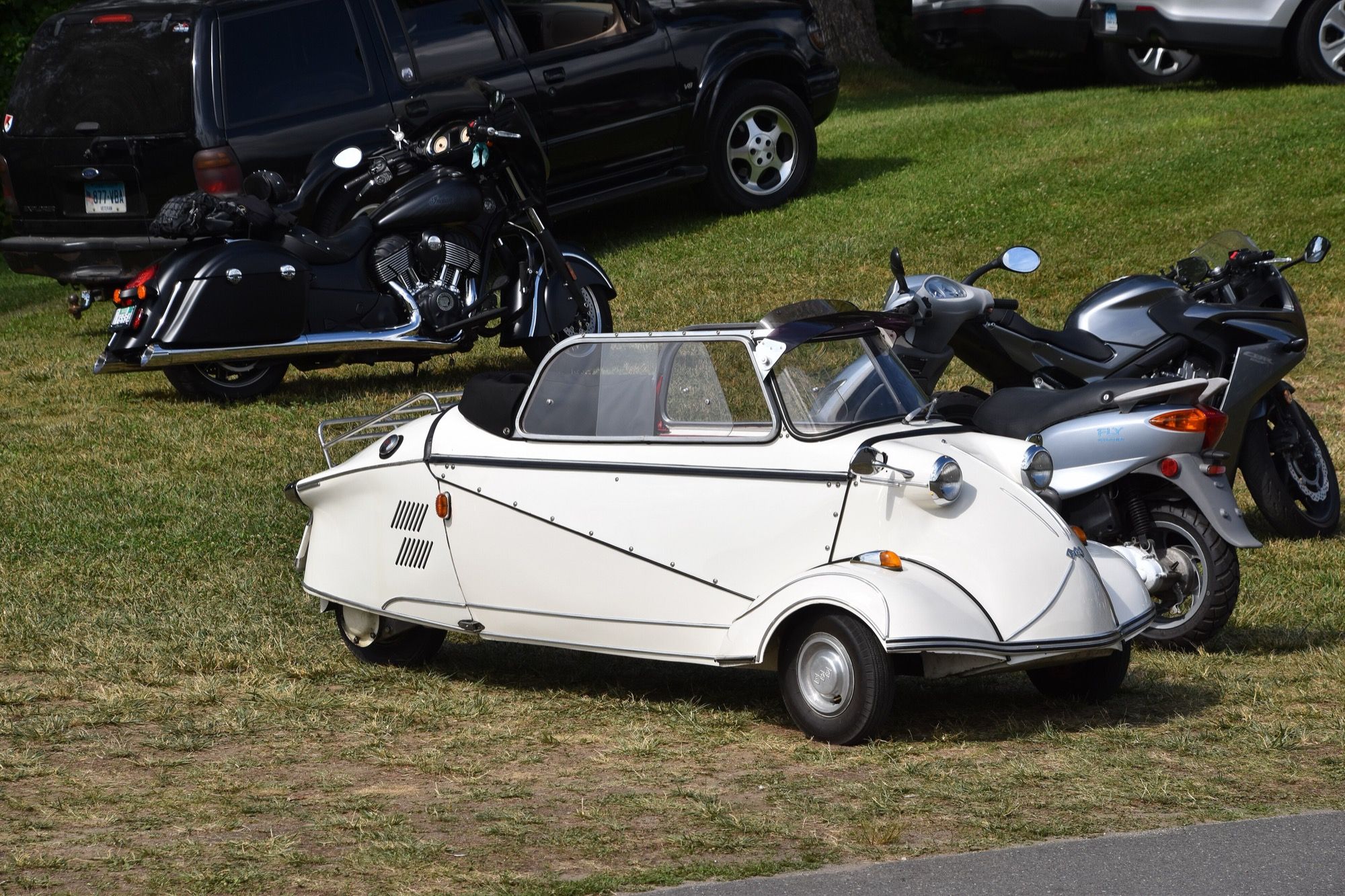 White 1963 Messerschmitt KR200 Kabrio Limousine, left side profile