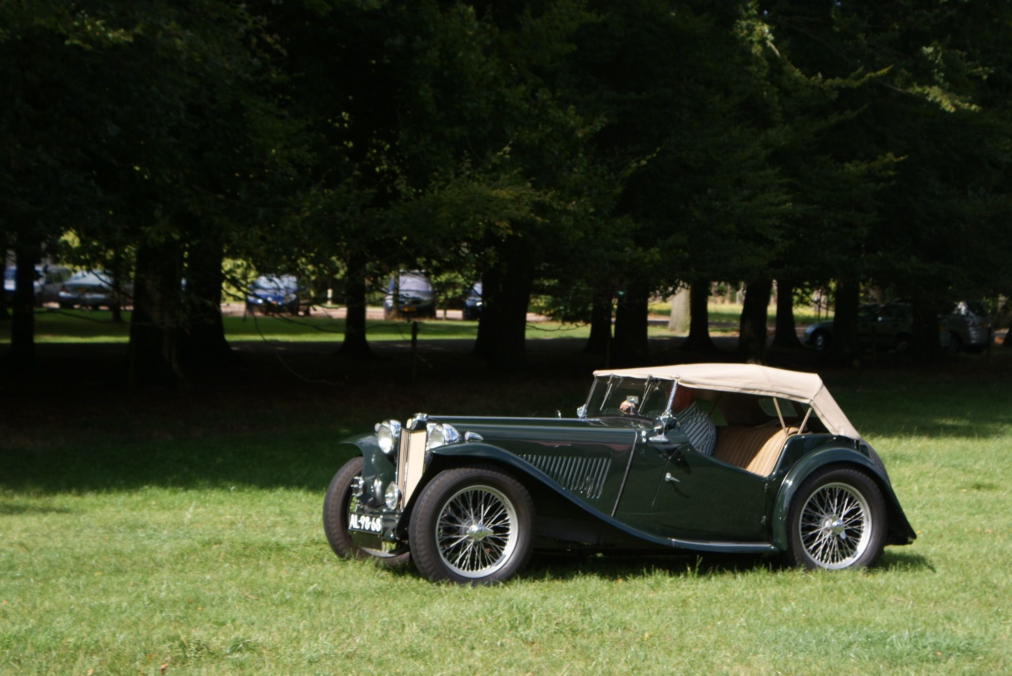 1945 MG TC Midget roadster, front three-quarter view