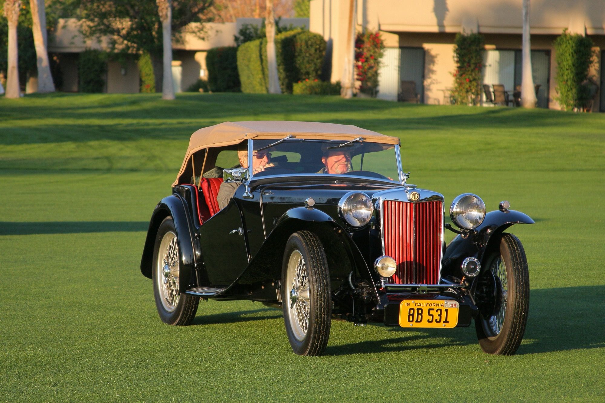 1948 MG TC roadster, front three-quarter view