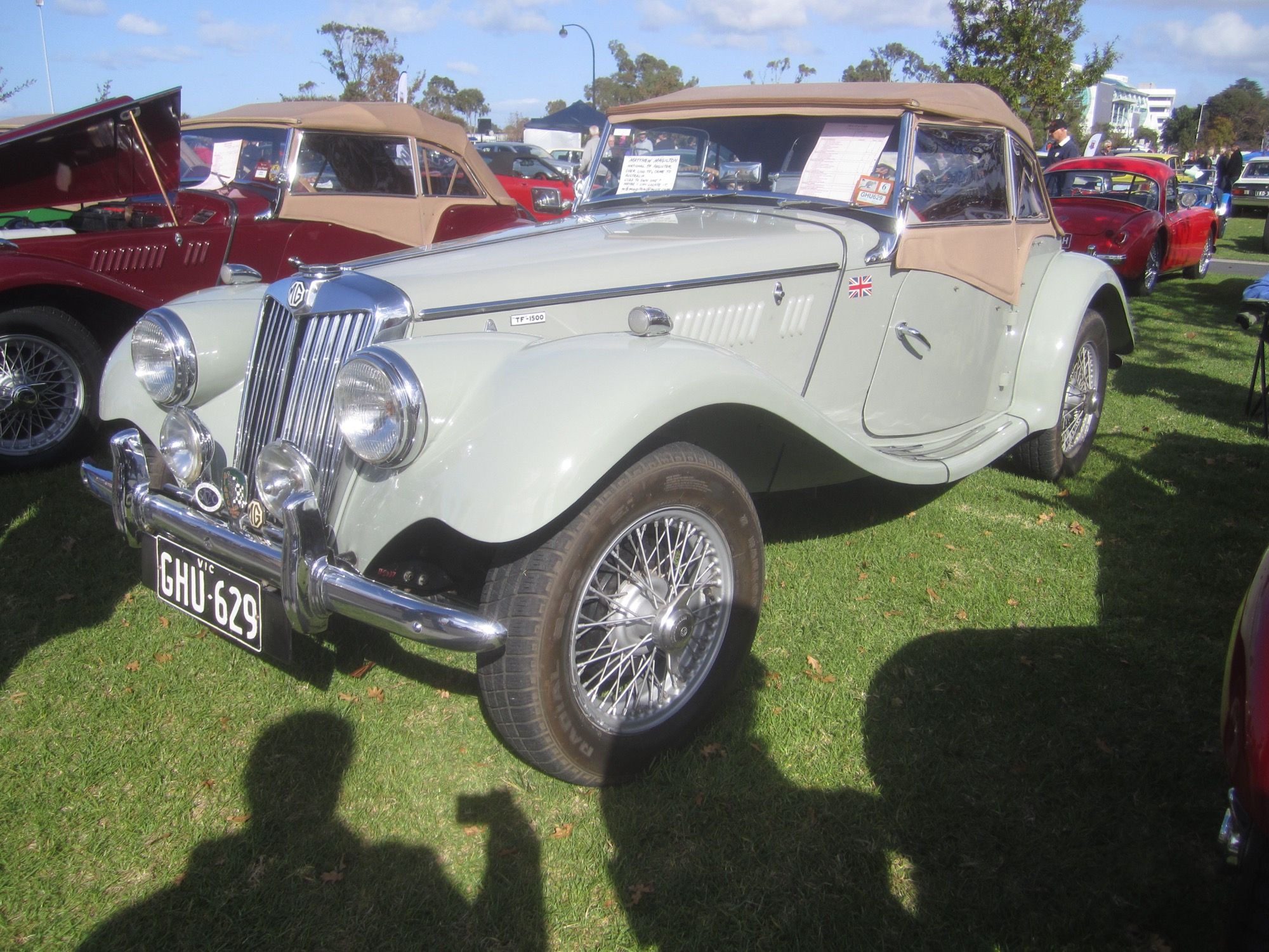 1954 MG TF 1500 roadster, front three-quarter view