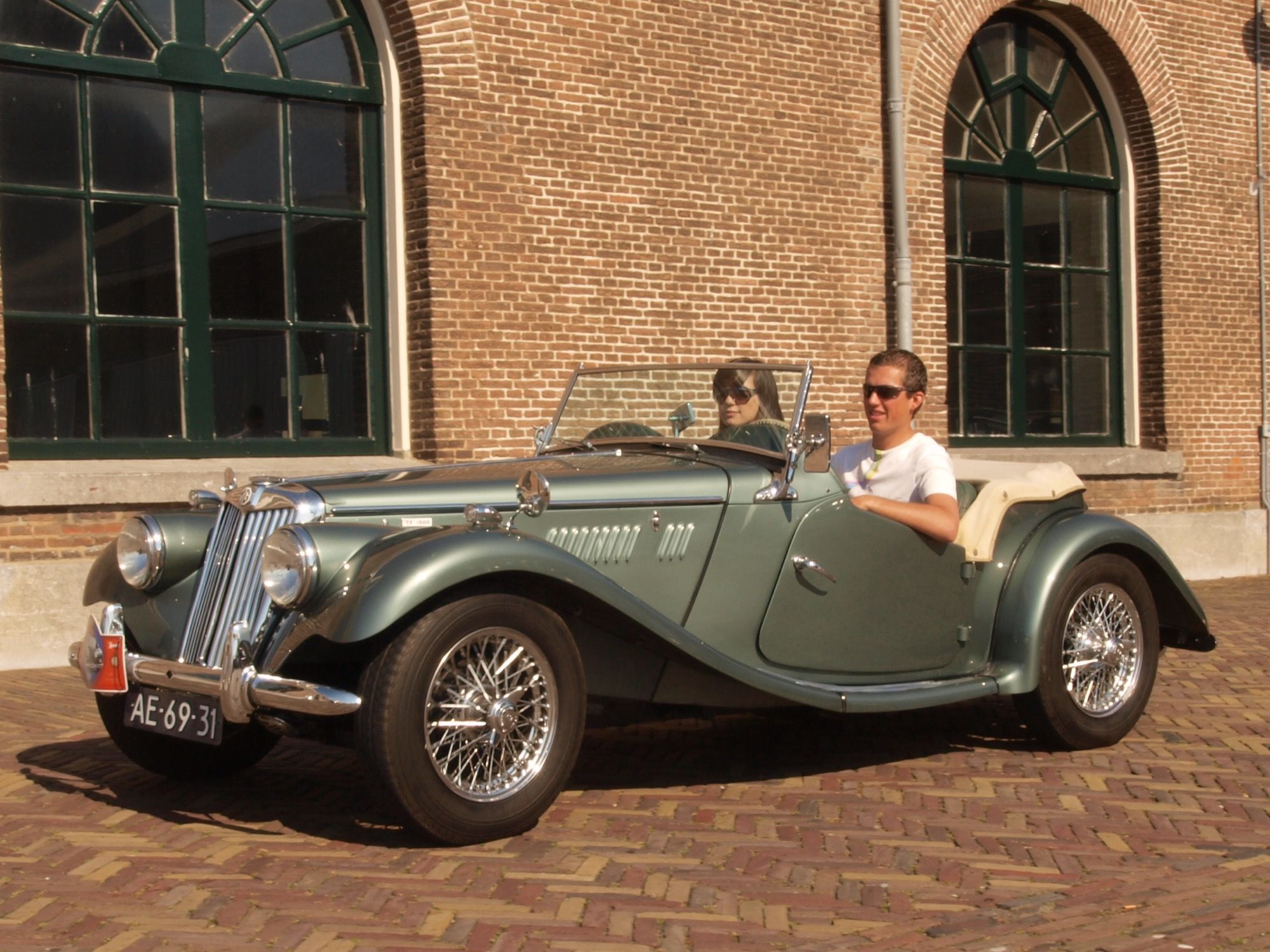 1955 MG TF 1500 roadster, front three-quarter view