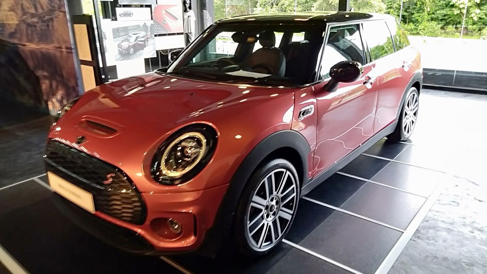 Red 2021 Mini Clubman Cooper S (F54 LCI), front view