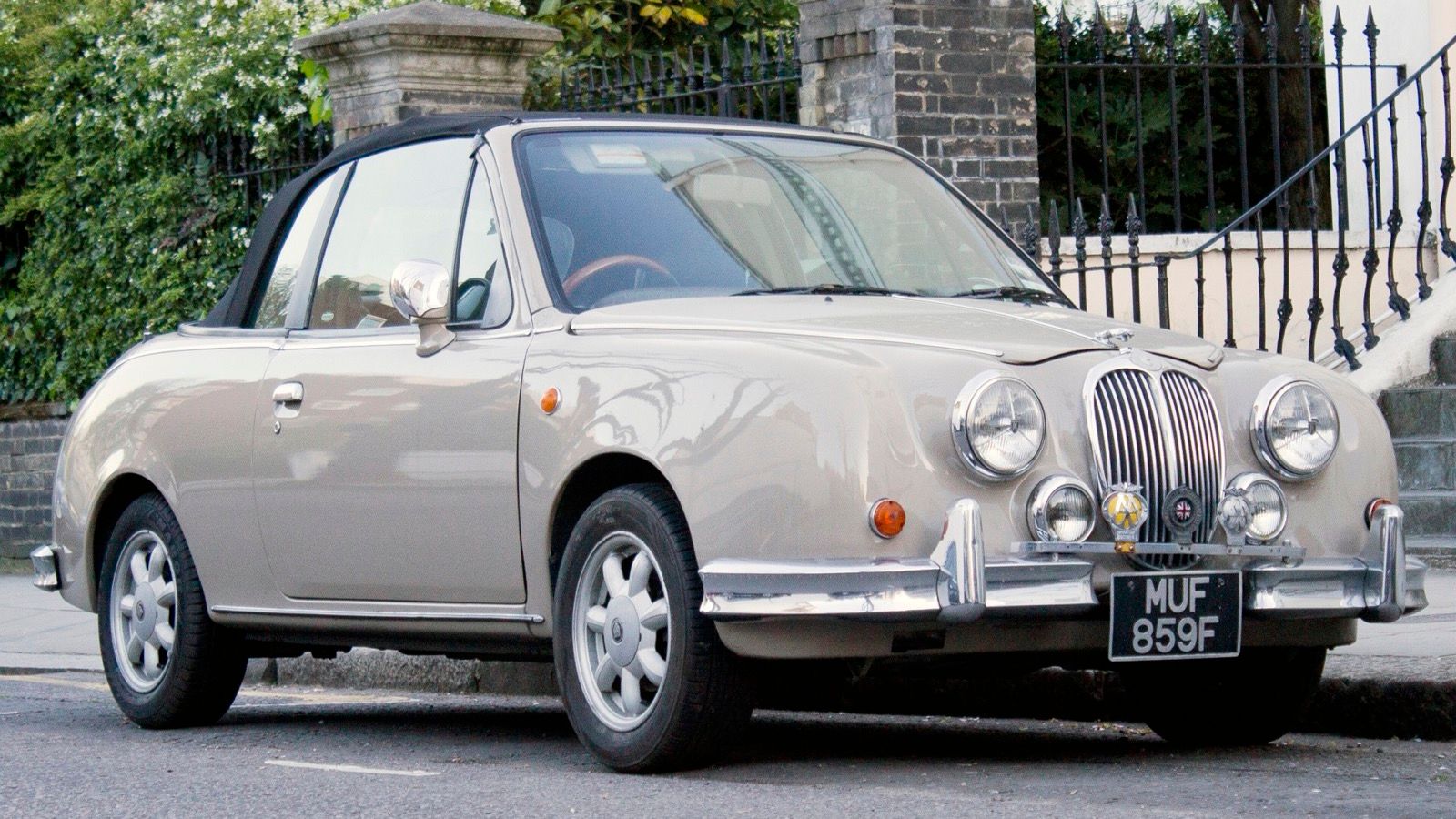 1998 Mitsuoka Viewt Convertible in greige, front three-quarter view