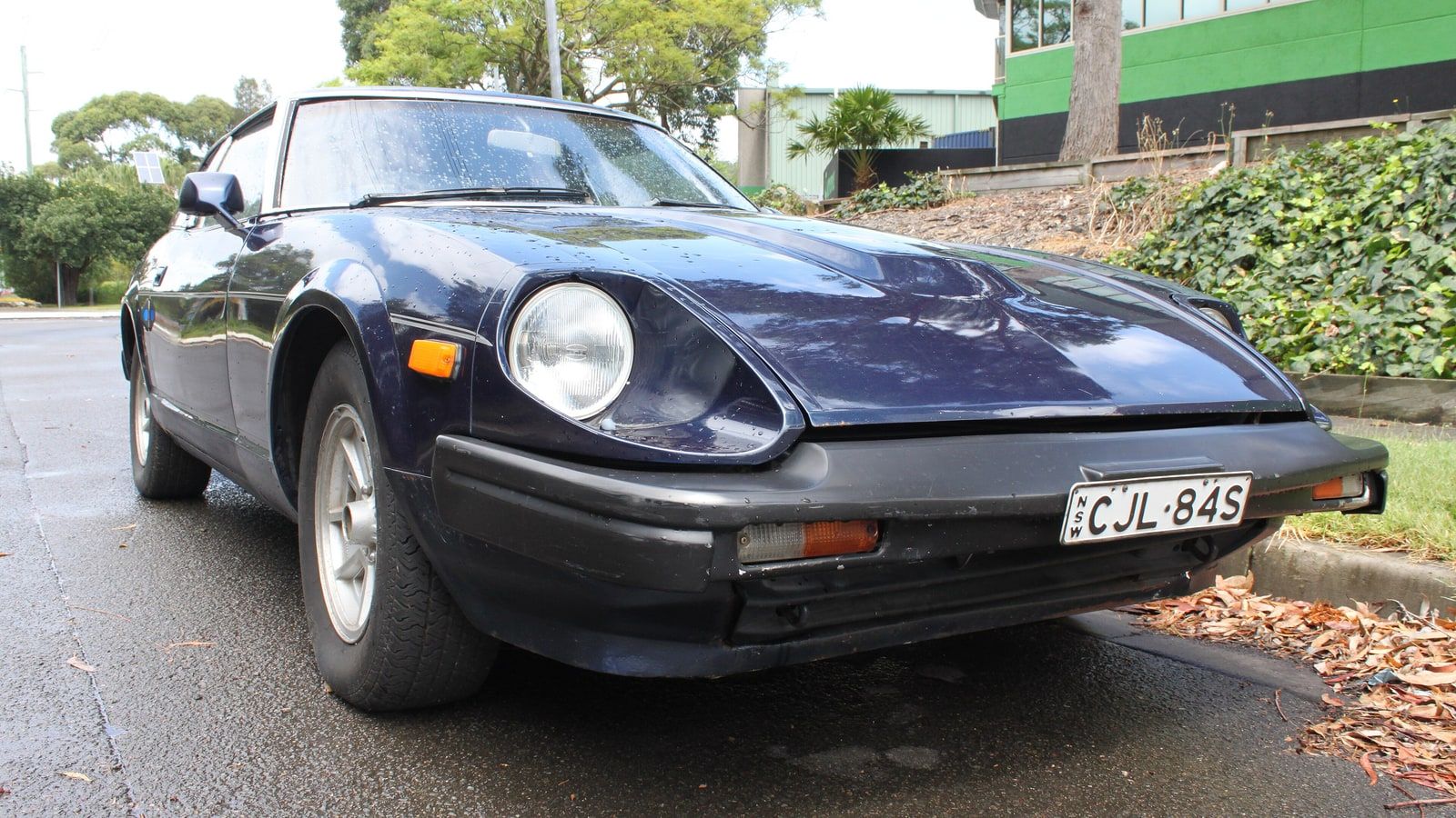 1979 Datsun 280ZX (S130) — blue, front three-quarter view
