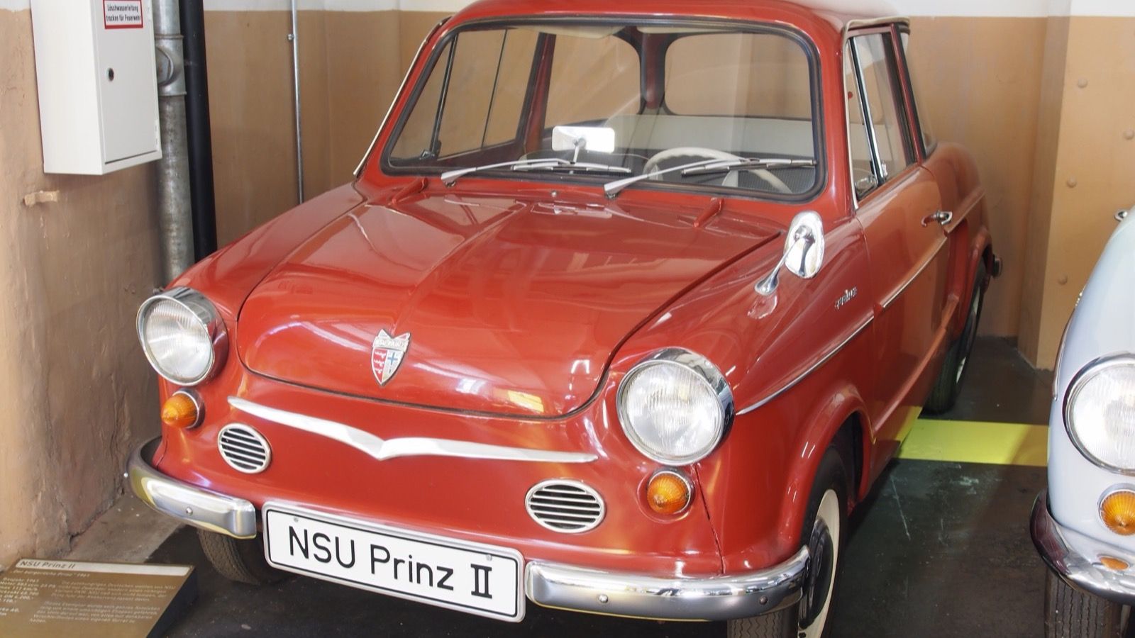 1961 NSU Prinz II in red, front three-quarter view