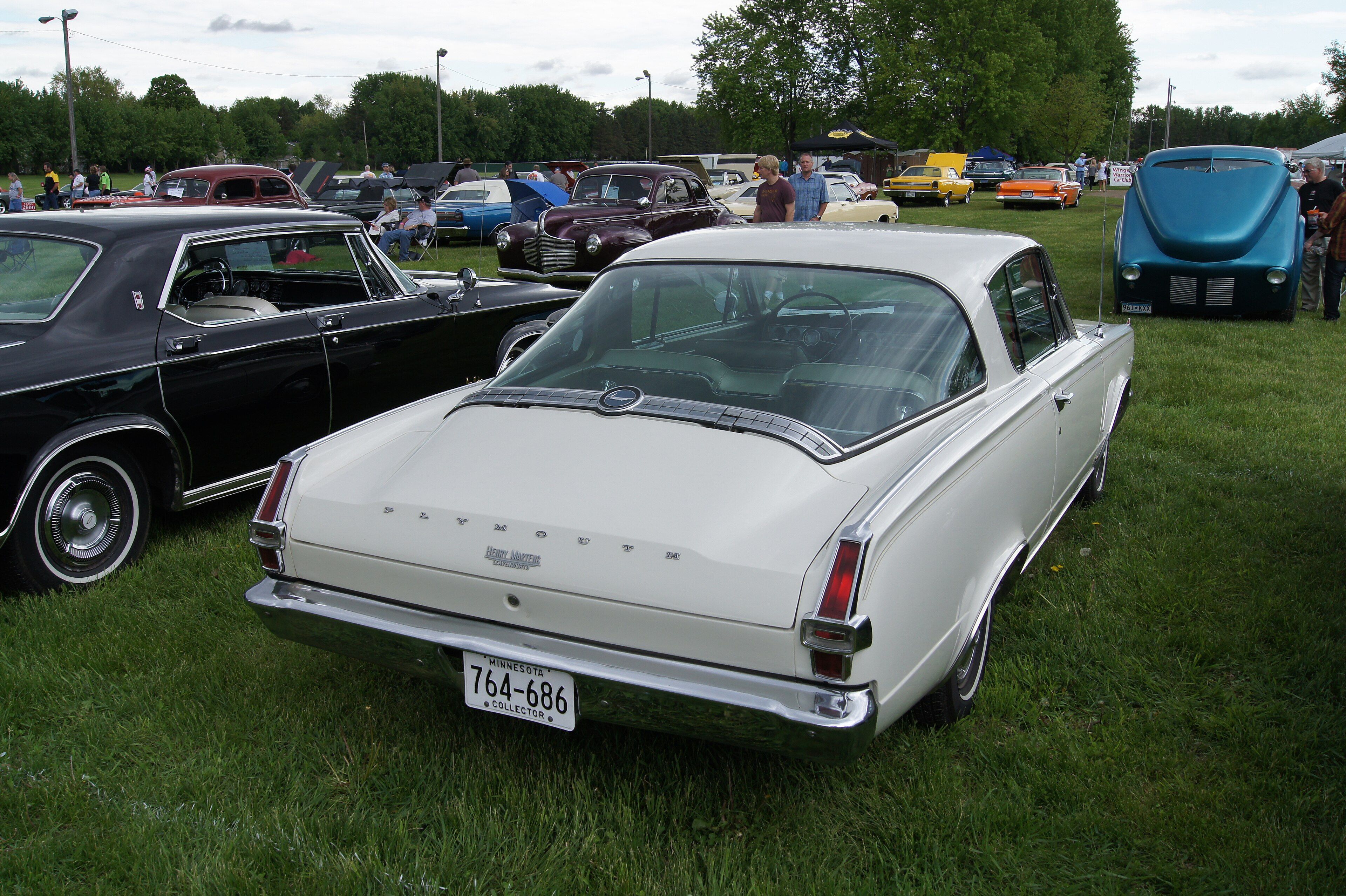 First-generation Plymouth Barracuda fastback, front three-quarter view
