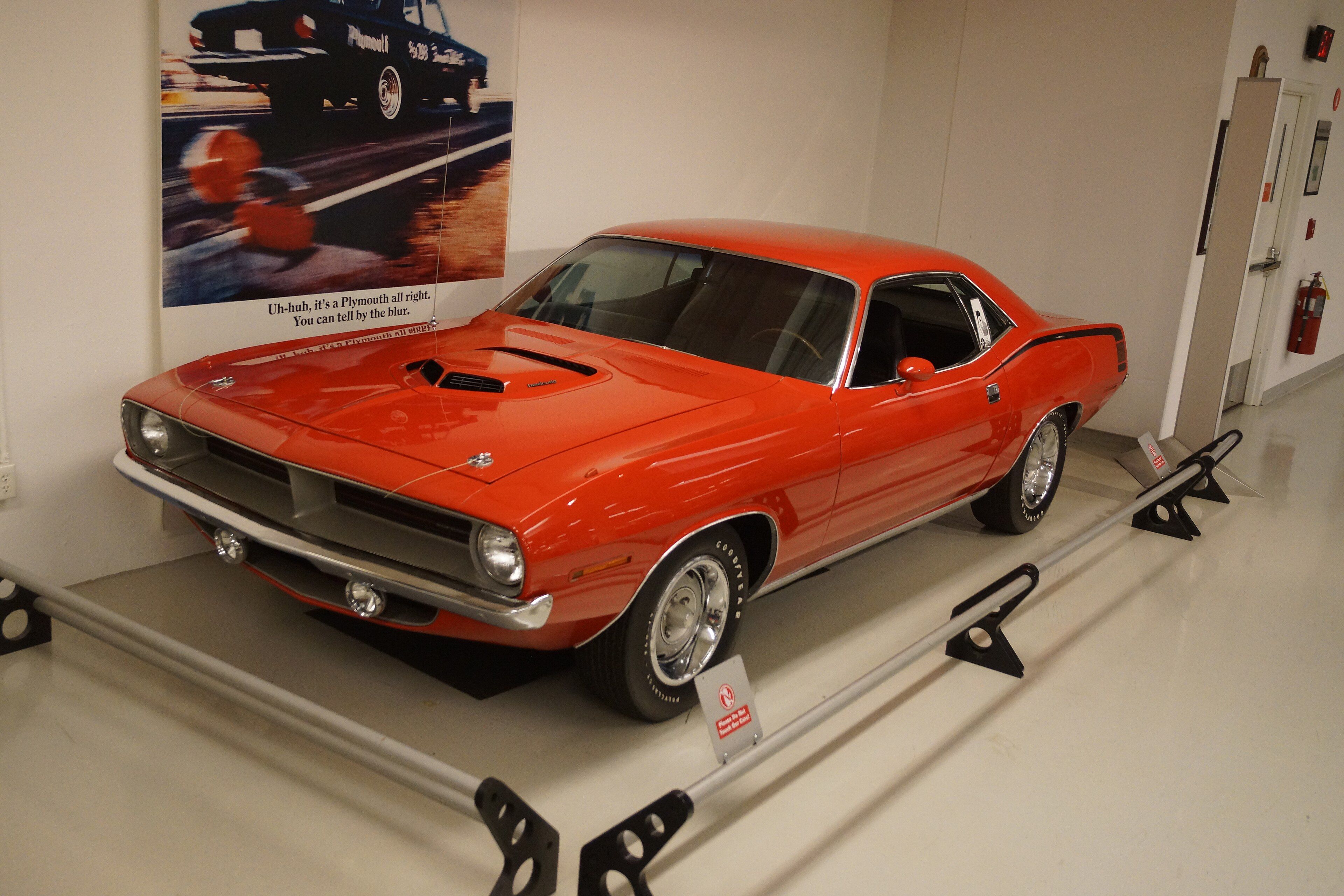 1970 Plymouth 'Cuda E-body, front three-quarter view