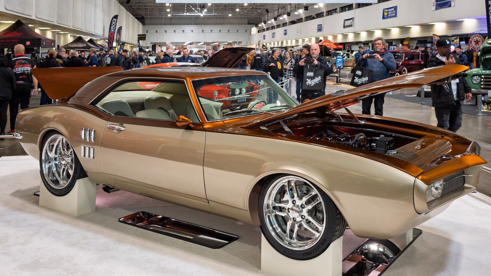 1967 Pontiac Firebird, first generation — orange coupe, front view
