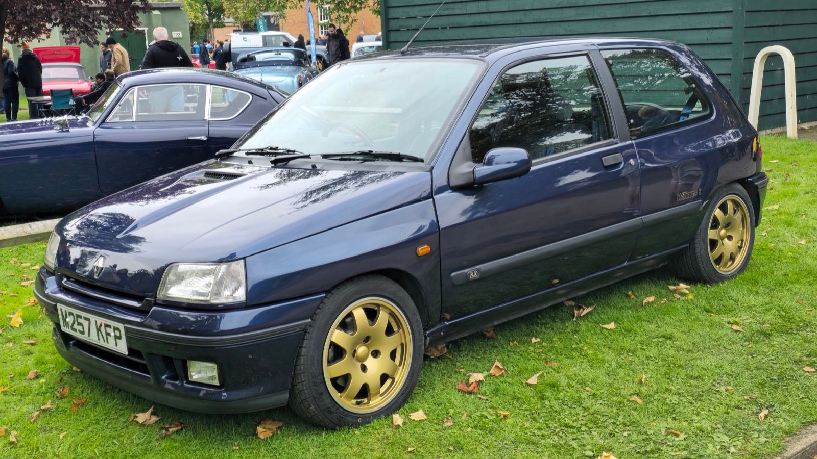 1995 Renault Clio Williams hot hatch in blue, front three-quarter view