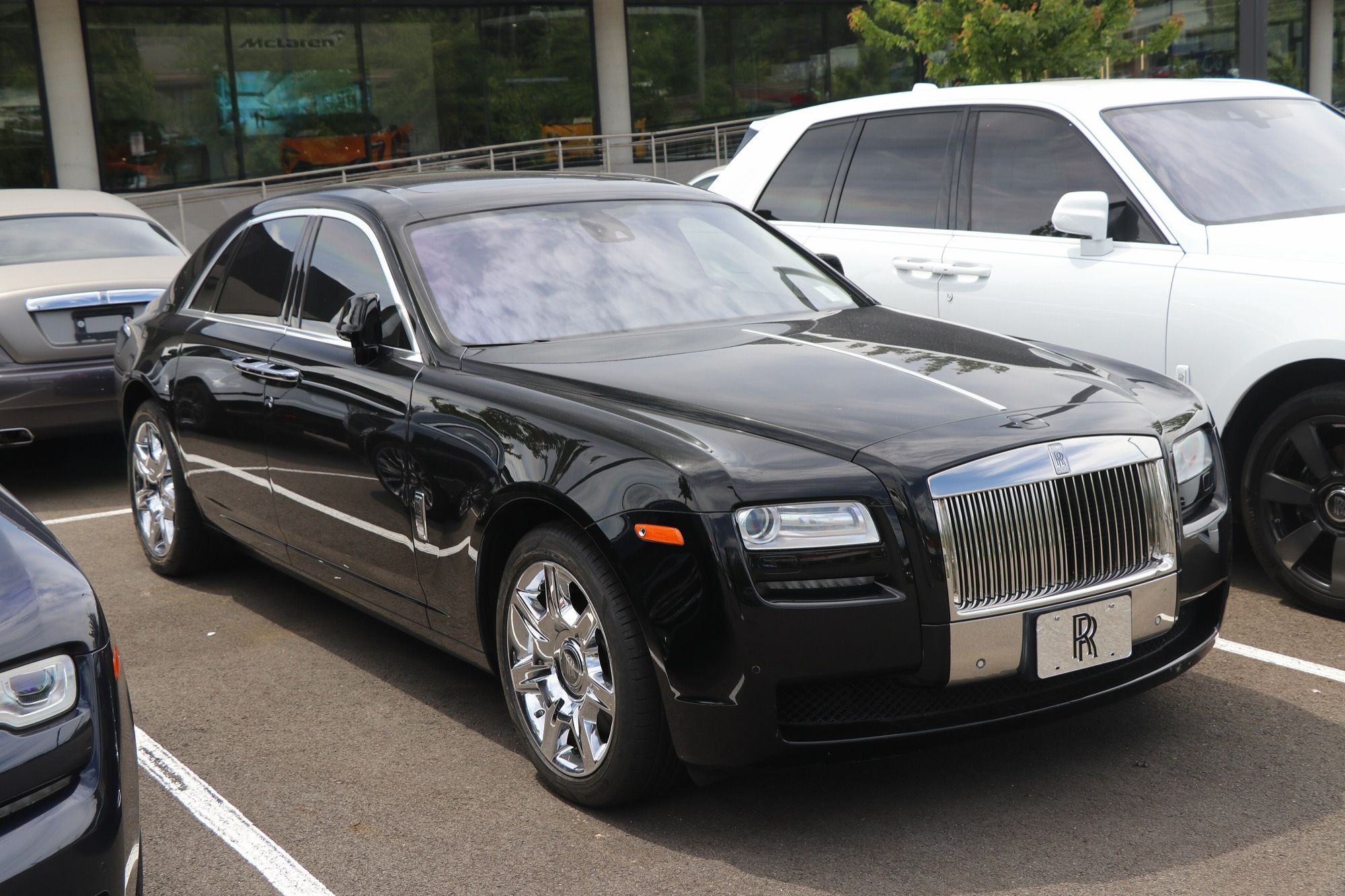2012 Rolls-Royce Ghost, front three-quarter view