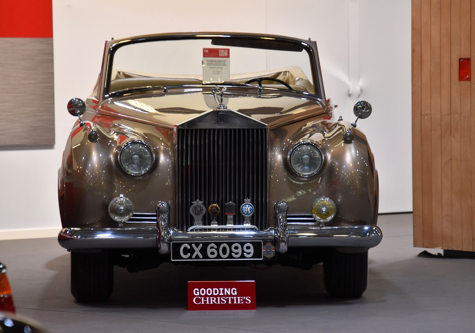 1961 Rolls-Royce Silver Cloud II drophead coupe, front three-quarter view