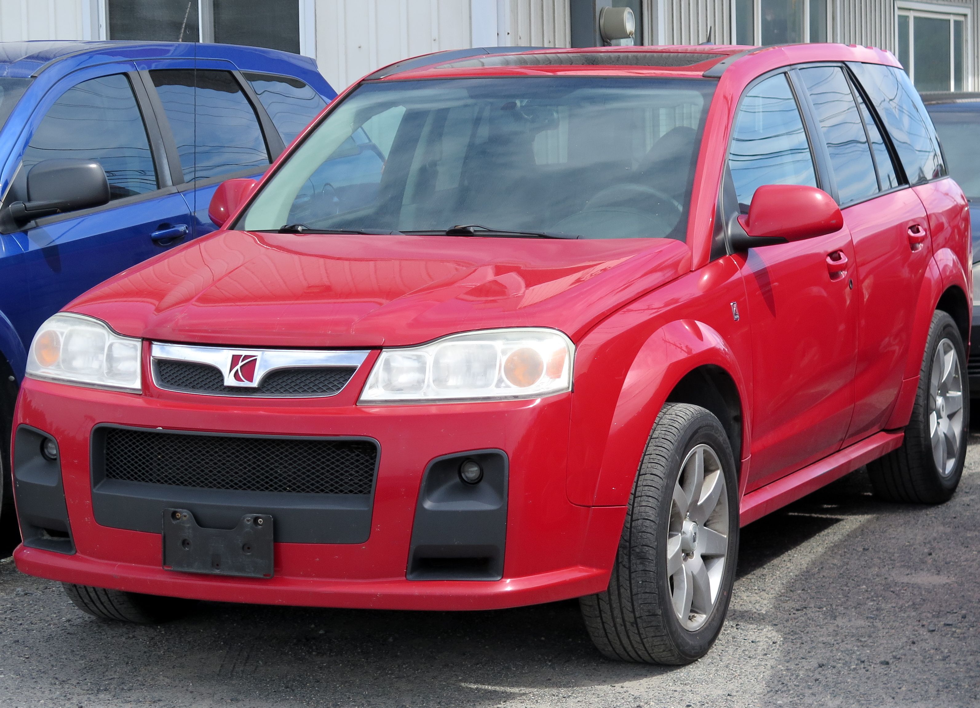 2007 Saturn Vue Red Line in Chili Pepper Red, front left view