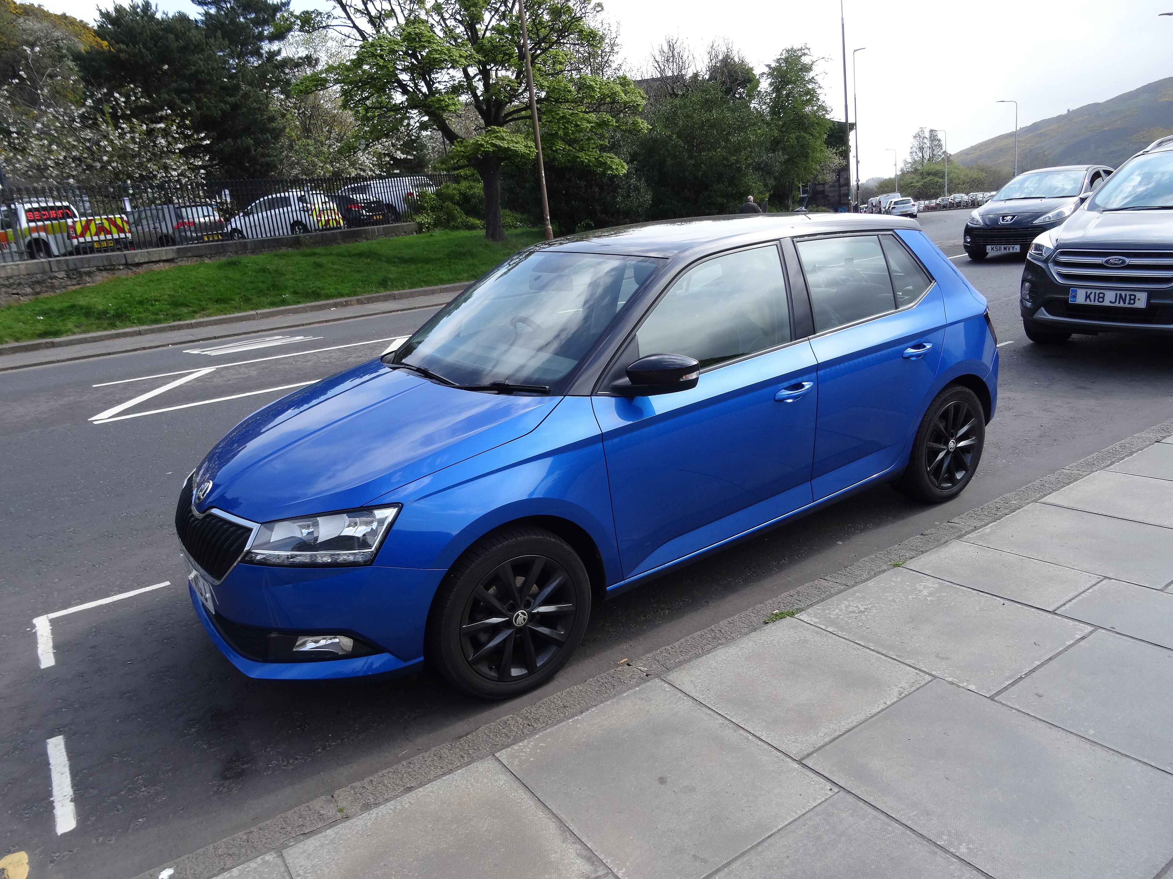 2019 Škoda Fabia III 1.0 MPI hatchback, front three-quarter view