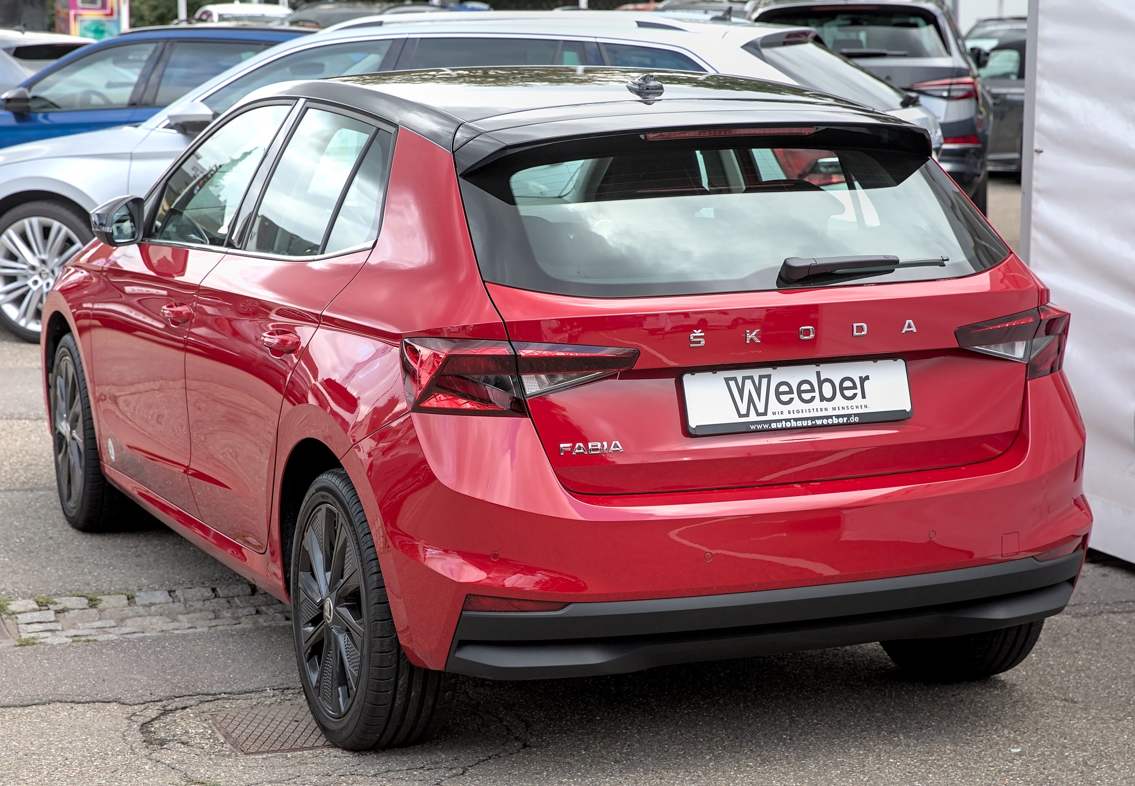 2022 Škoda Fabia IV hatchback, front three-quarter view