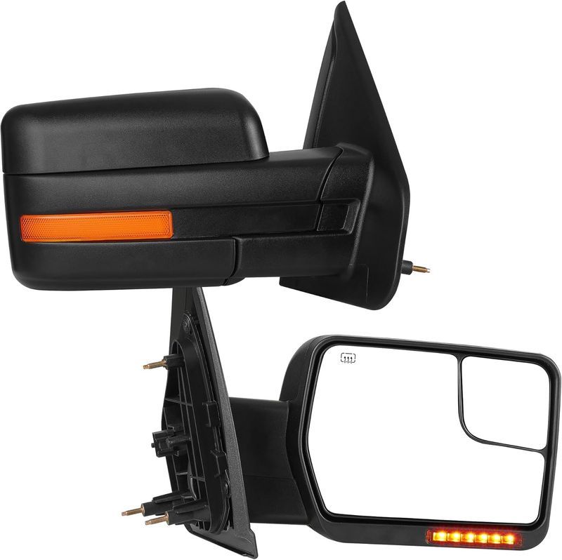 YITAMOTOR Towing Mirrors Compatible with 2007-2014 Ford F150 Power Heate for Ford F-150
