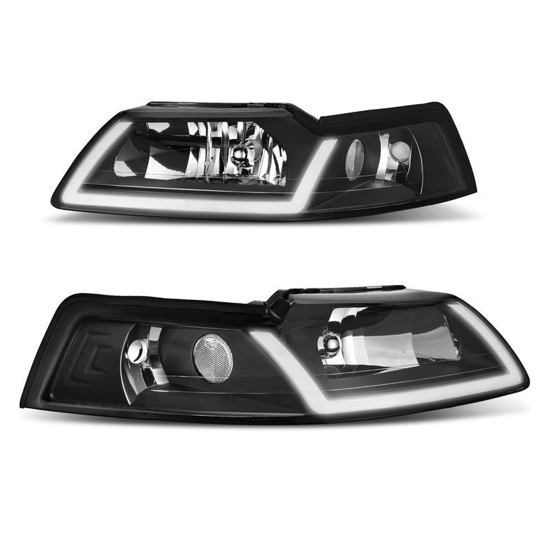 YITAMOTOR LED DRL Headlights Assembly Compatible with 1999-2004 Ford Mus for Ford Mustang