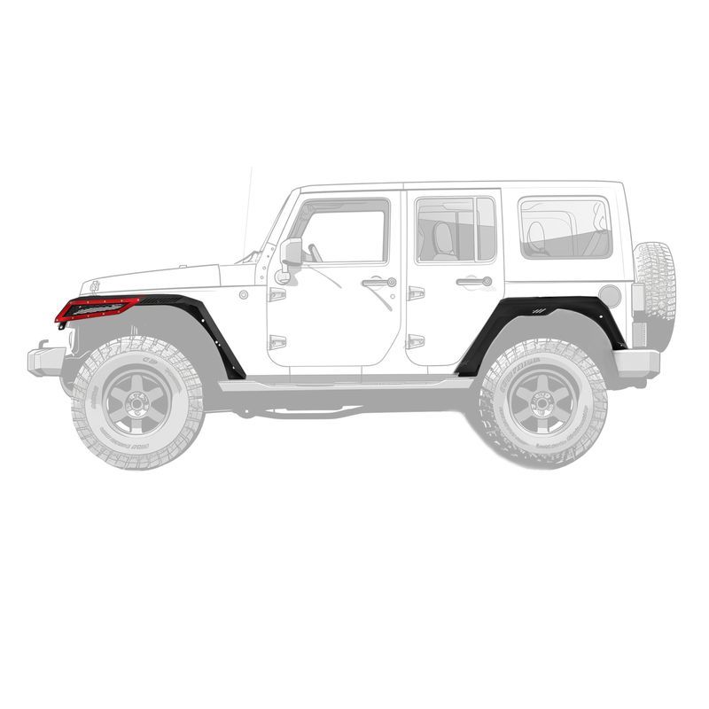 4 PCS Upgraded Fender Flares for Jeep Wrangler