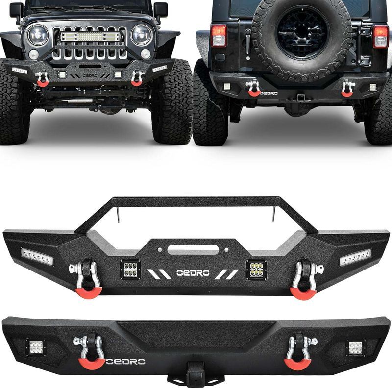 Front and rear bumper set for Jeep Wrangler