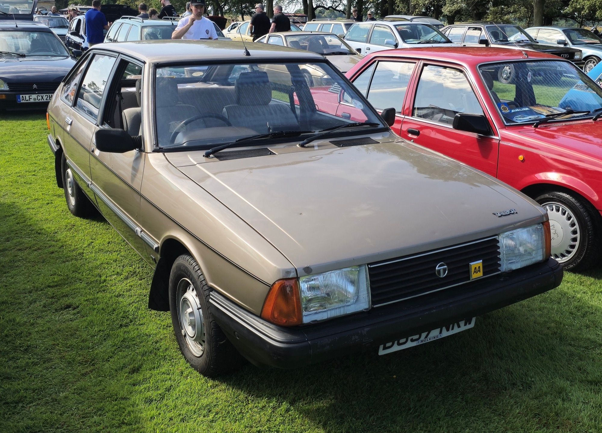 Gold 1984 Talbot Solara saloon, front three-quarter view