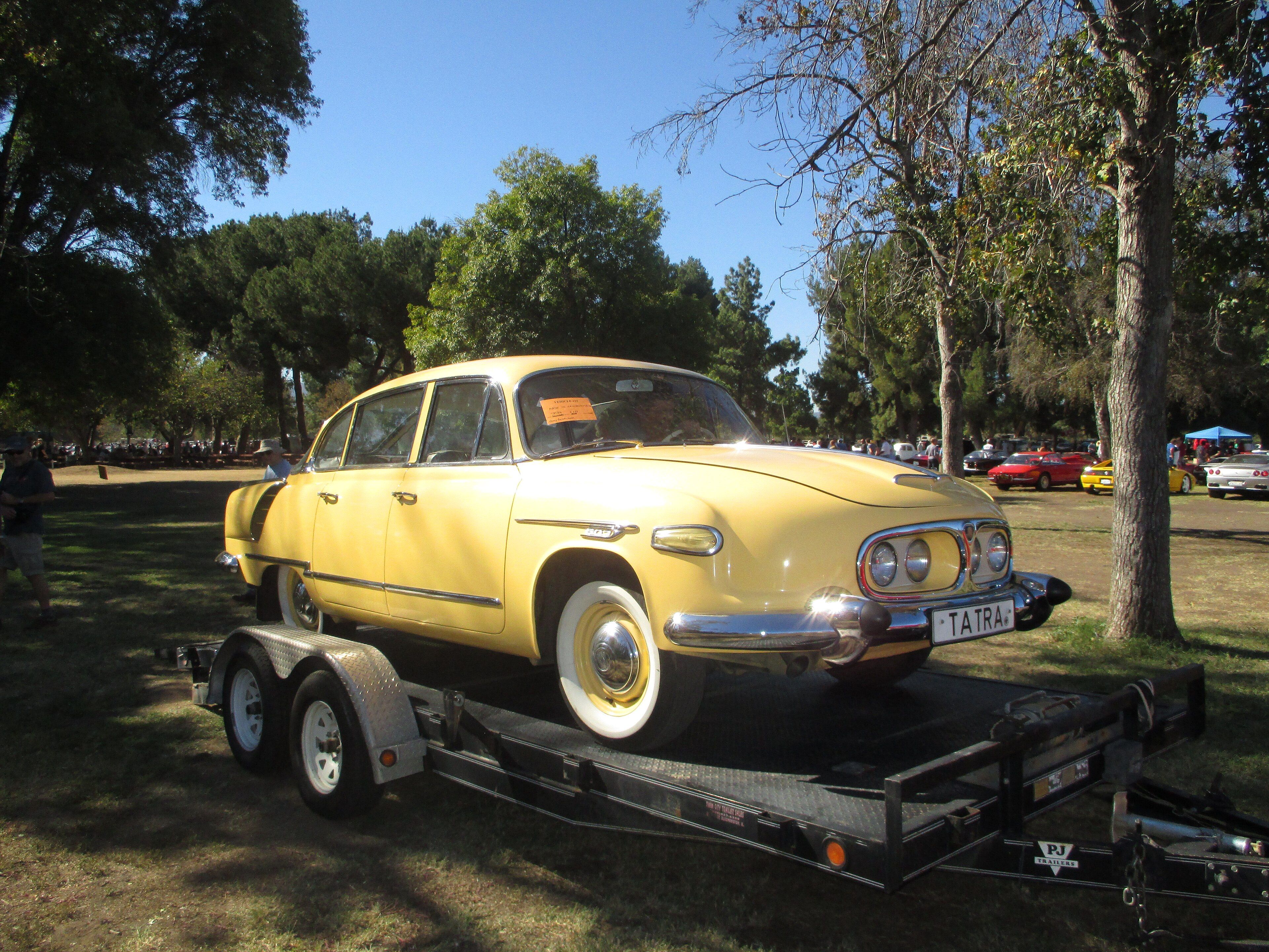 Yellow 1966 Tatra 2-603 second series, front three-quarter view