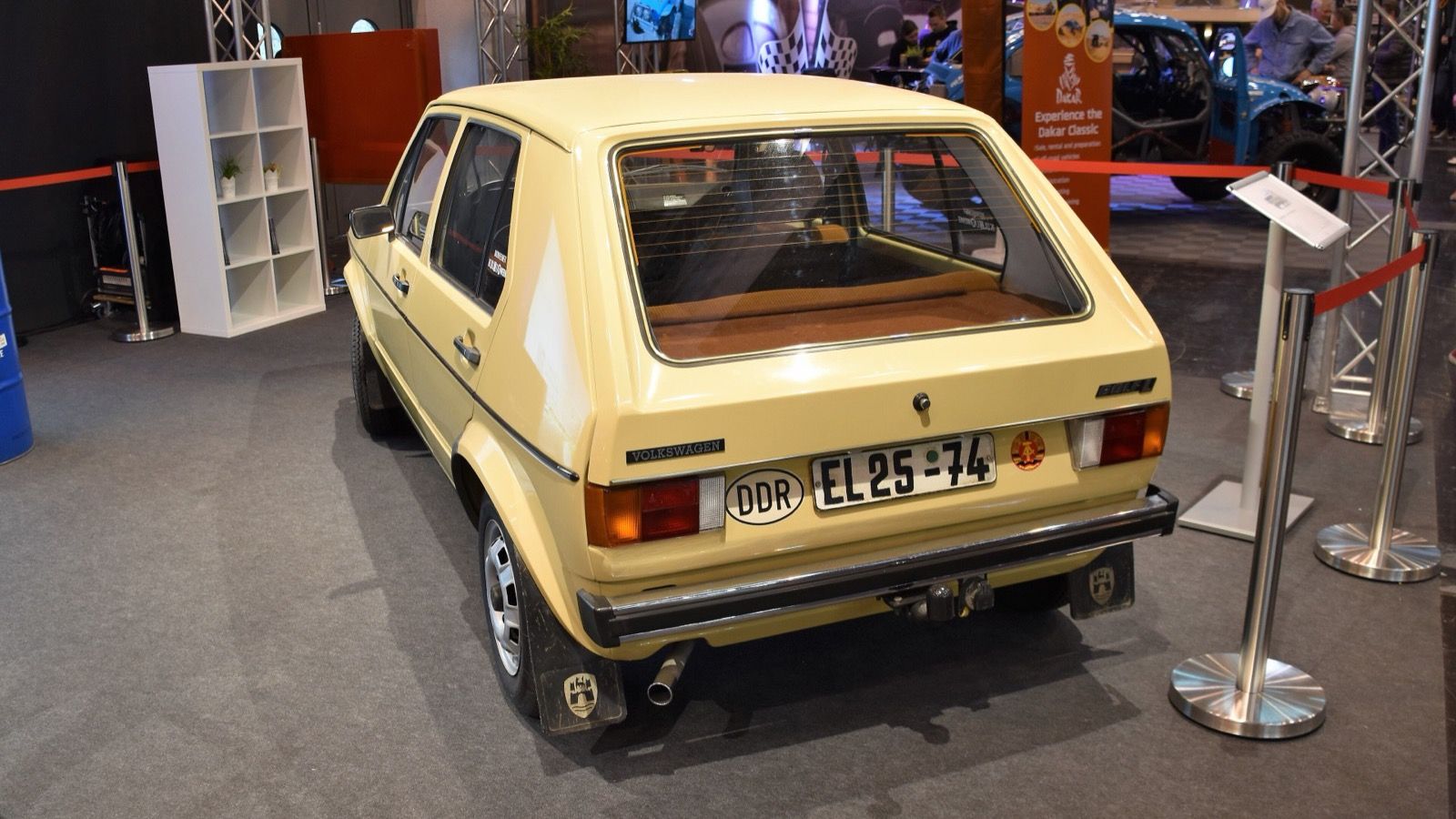 1978 Volkswagen Golf Mk1, cream five-door — rear three-quarter view