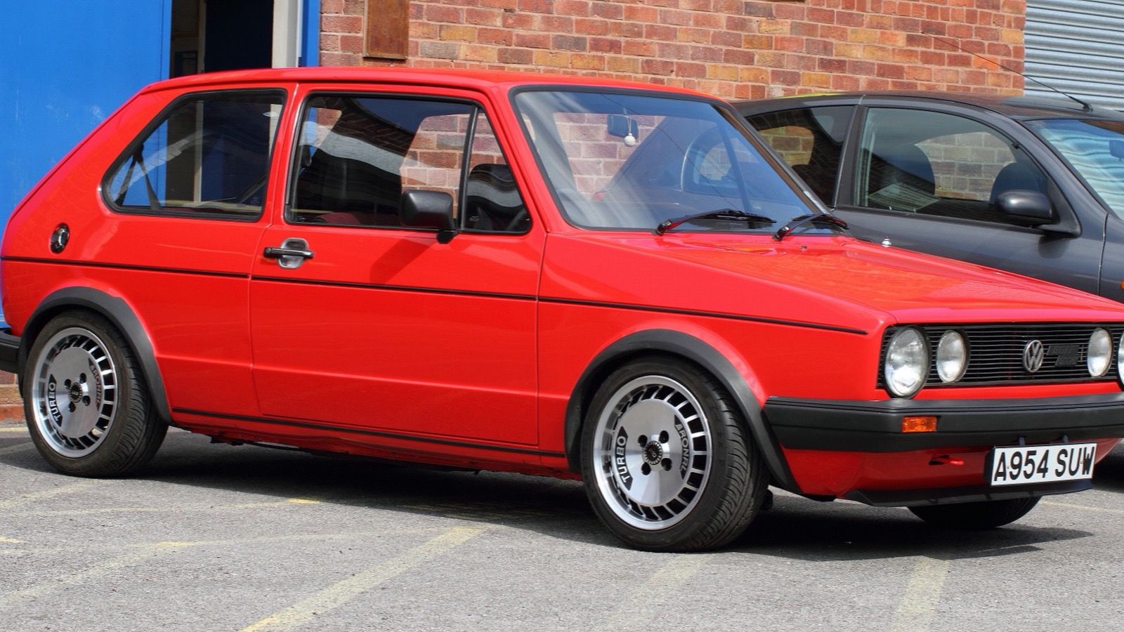 1983 Volkswagen Golf Mk1, red — front three-quarter view